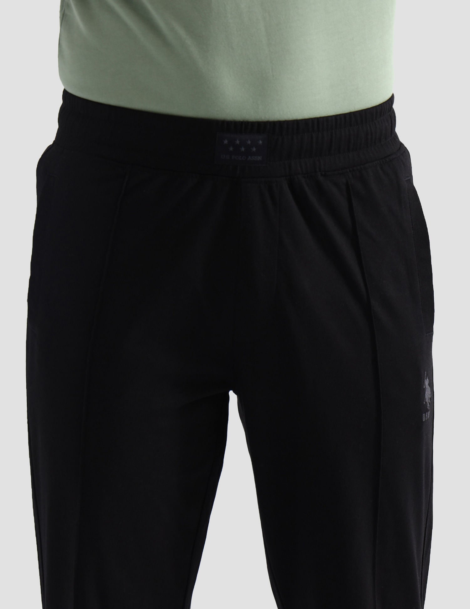 Solid Comfort Fit OJ006 Lounge Joggers - Pack Of 1 Black - U.S. POLO ASSN. | Large