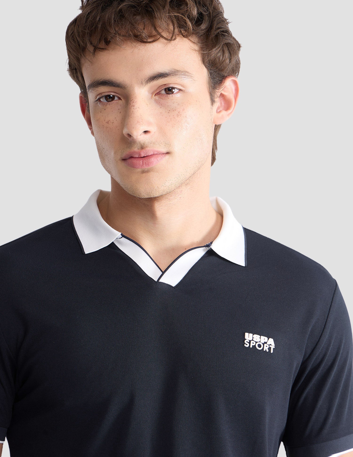 Solid Slim Fit Active Polo Shirt Navy - U.S. Polo Assn. India | Large