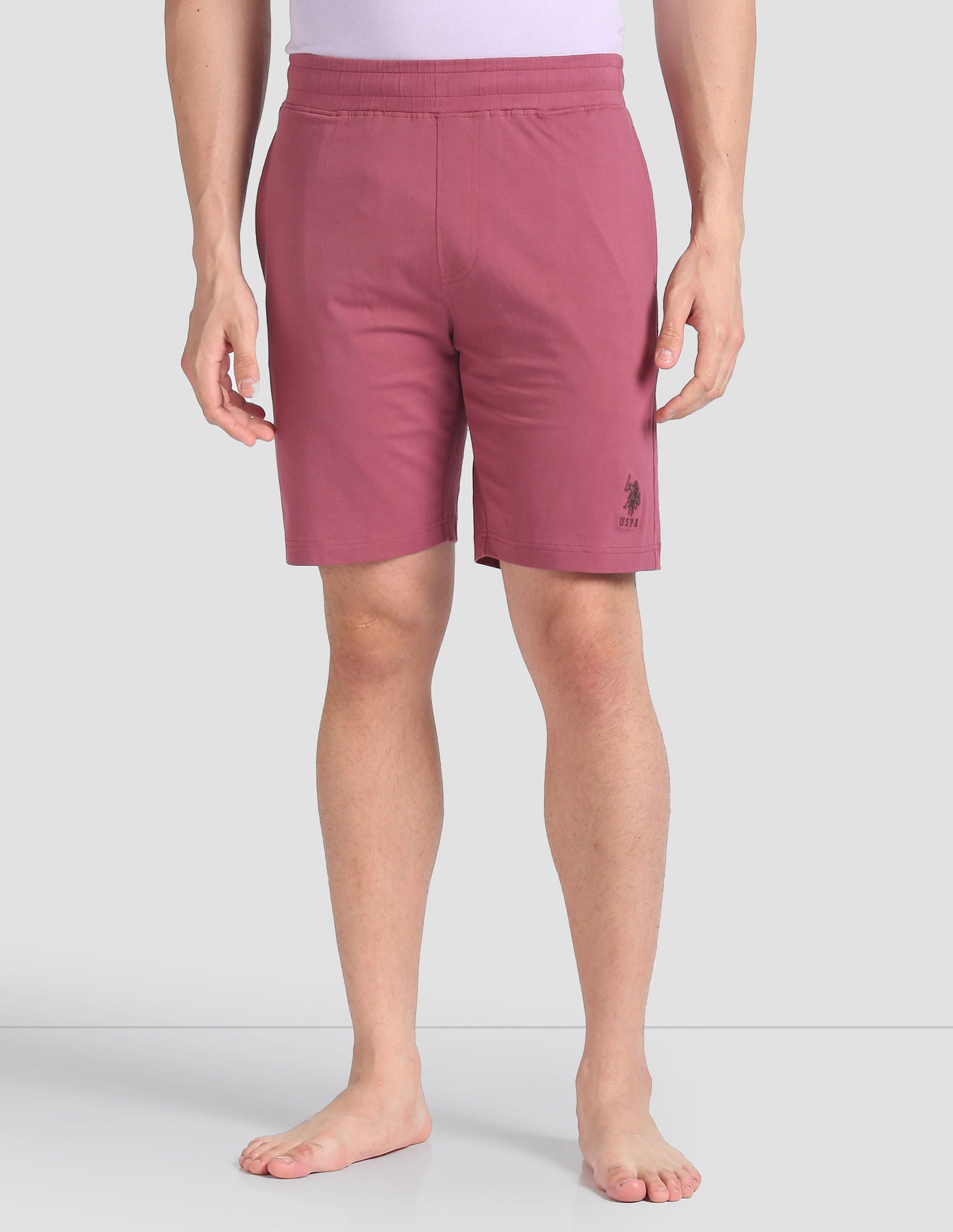 Cotton Stretch OES01 Lounge Shorts - Pack Of 1 Brown Tint - U.S. POLO ASSN. | Large