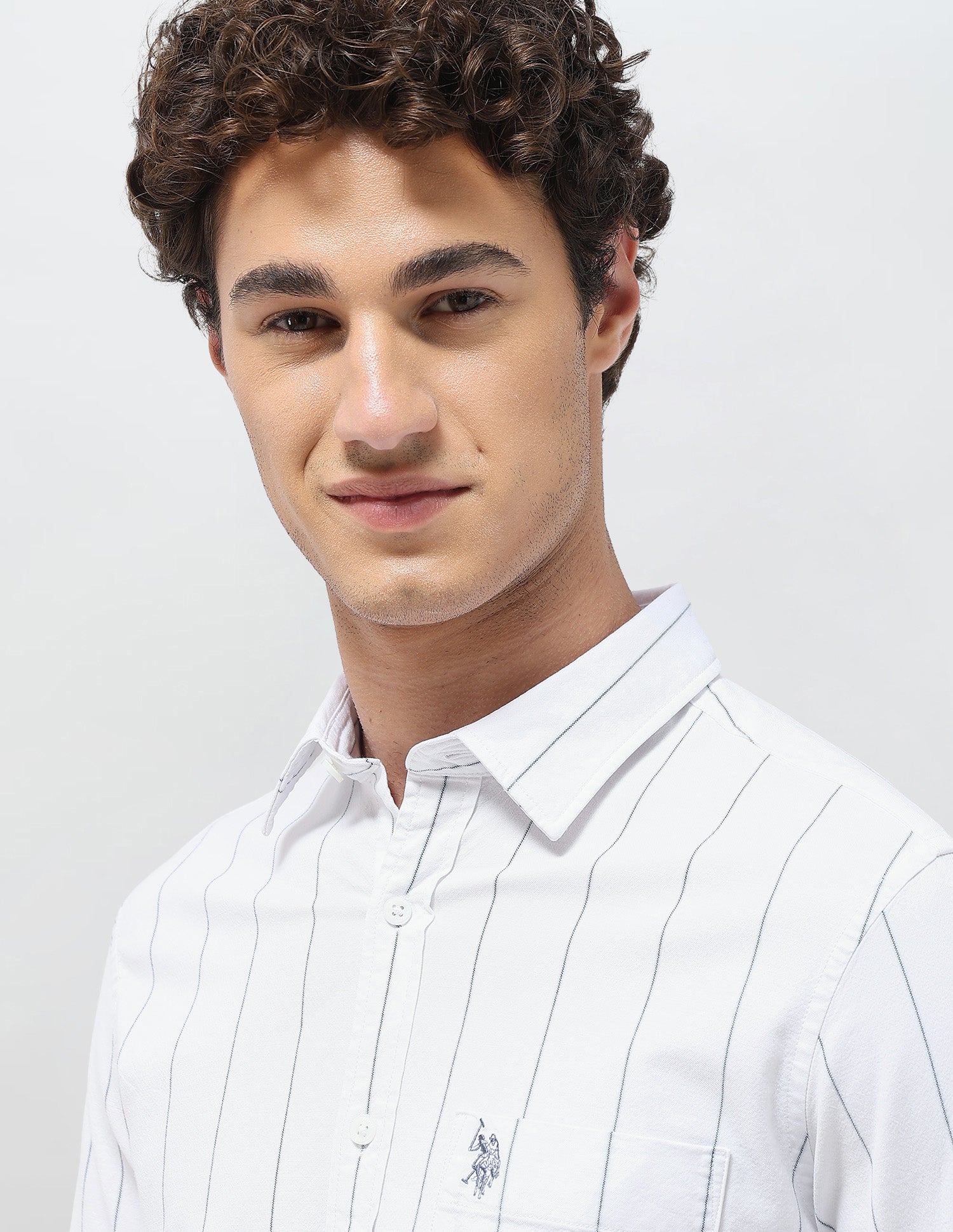 Vertical Striped Oxford Shirt Blue - U.S. Polo Assn. India | Large