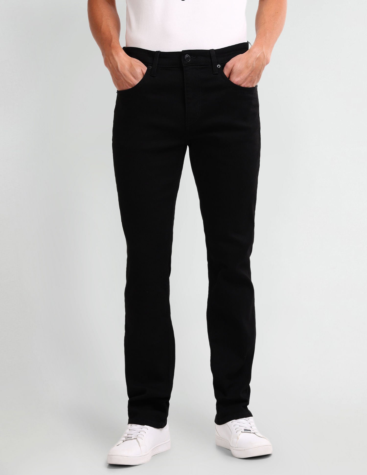 Harold Slim Straight Black Jeans Black - U.S. POLO ASSN. | Large