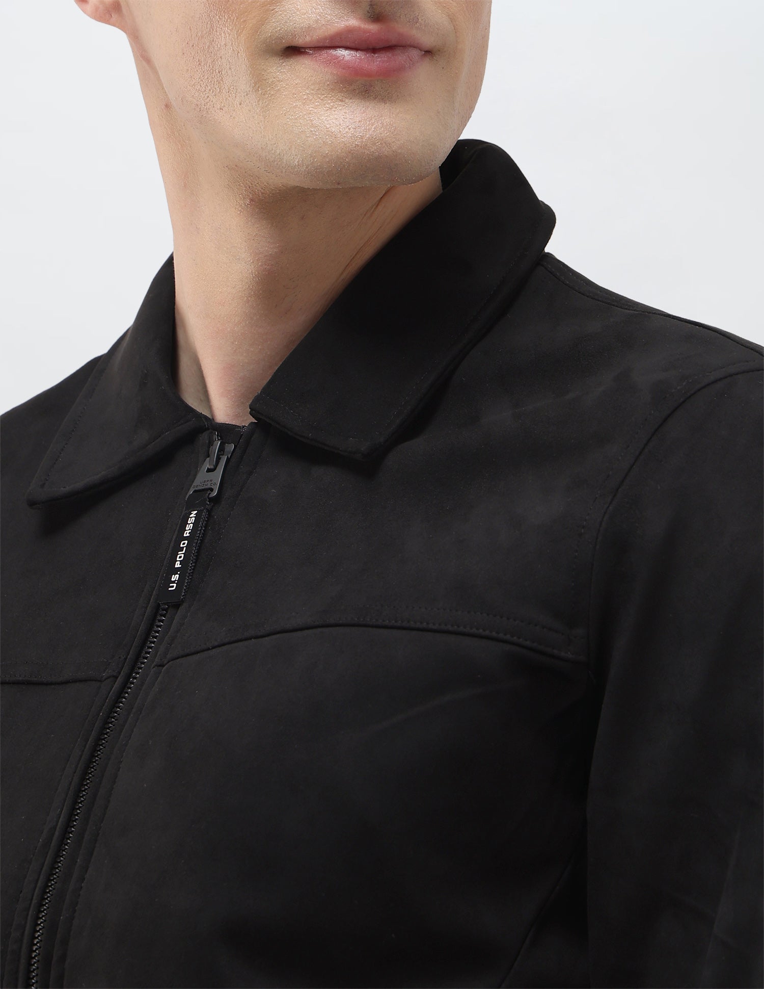 Solid Regular Fit Black & Gold Jacket Black - U.S. Polo Assn. India | Large