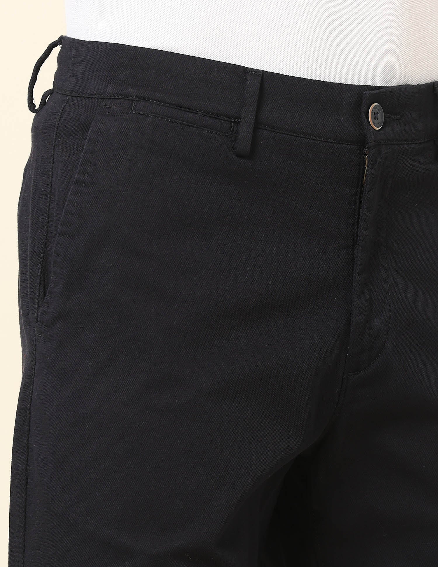 Riley Straight Fit Dobby Trousers Navy - U.S. POLO ASSN. | Large