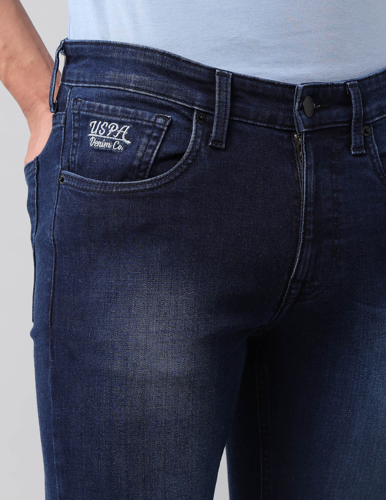 Regallo Skinny Fit Blue Jeans Dark Blue - U.S. Polo Assn. India | Large