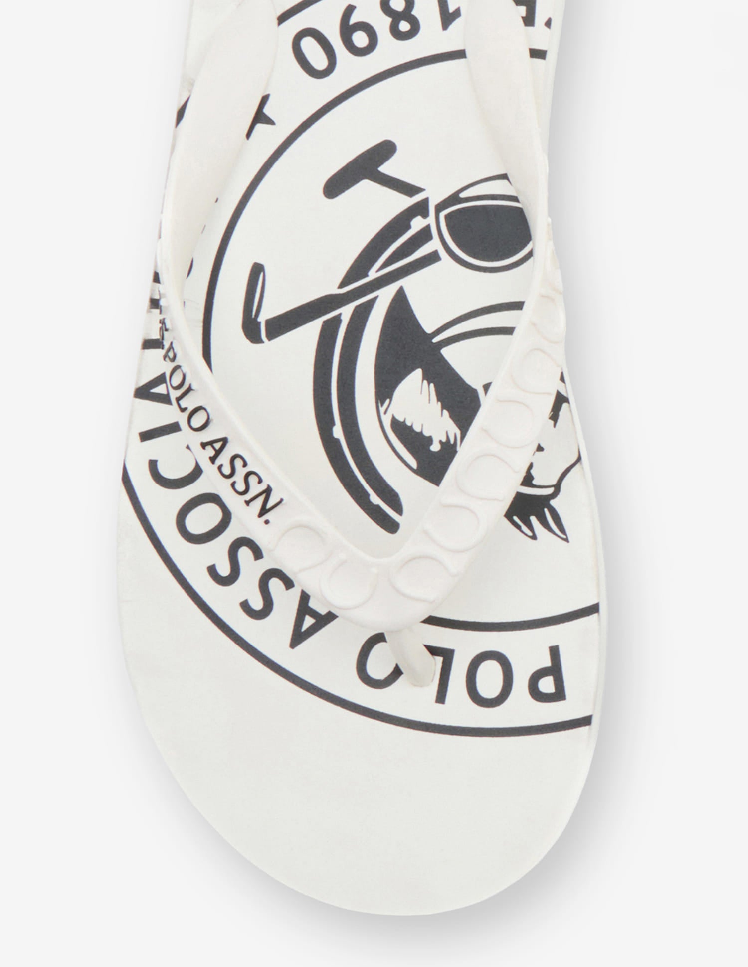 Alabi Brand Printed Flip Flops White - U.S. Polo Assn. India | Large