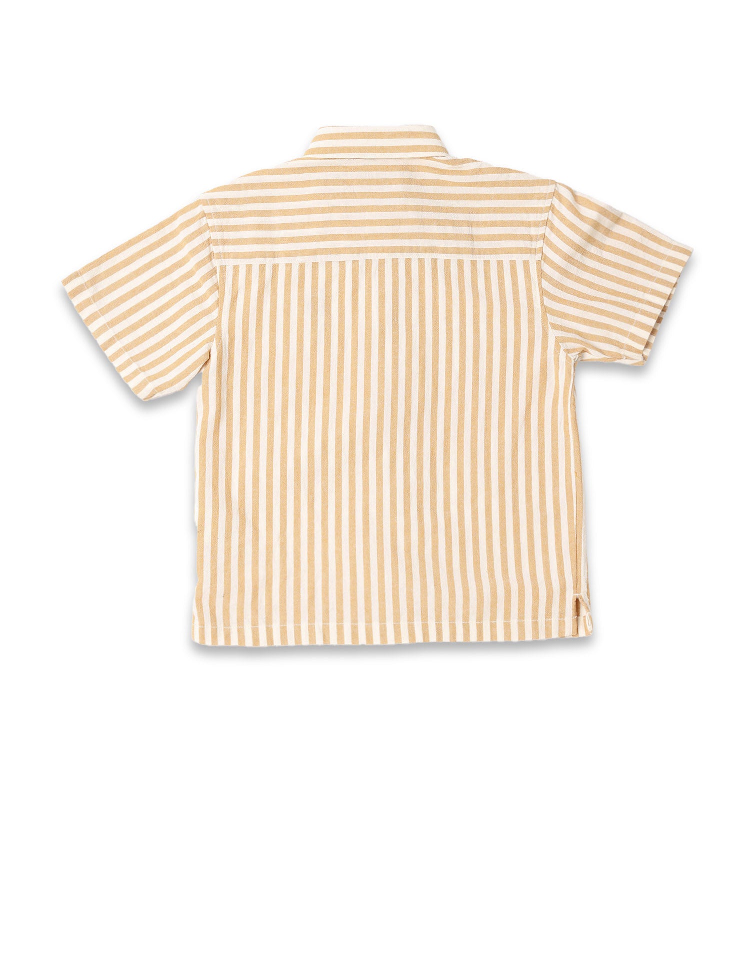 Boys Vertical Striped Boxy Fit Shirt Mustard - U.S. POLO ASSN. | Large