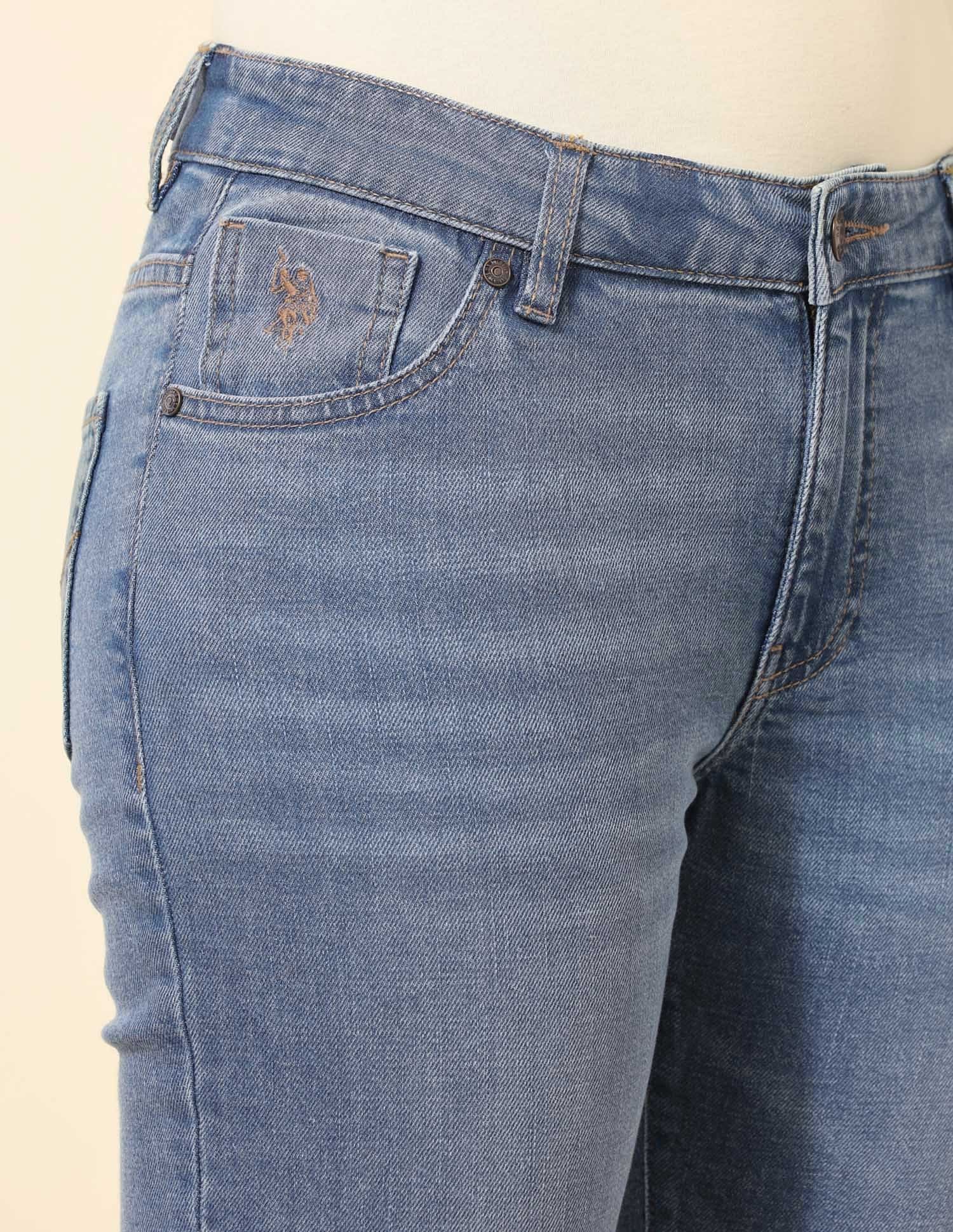 Mid-Rise Skinny Bootcut Jeans Blue - U.S. Polo Assn. India | Large