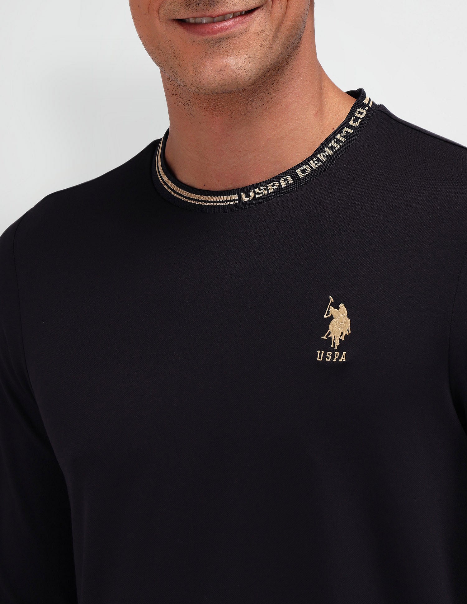 Muscle Fit Solid T-Shirt Black - U.S. POLO ASSN. | Large