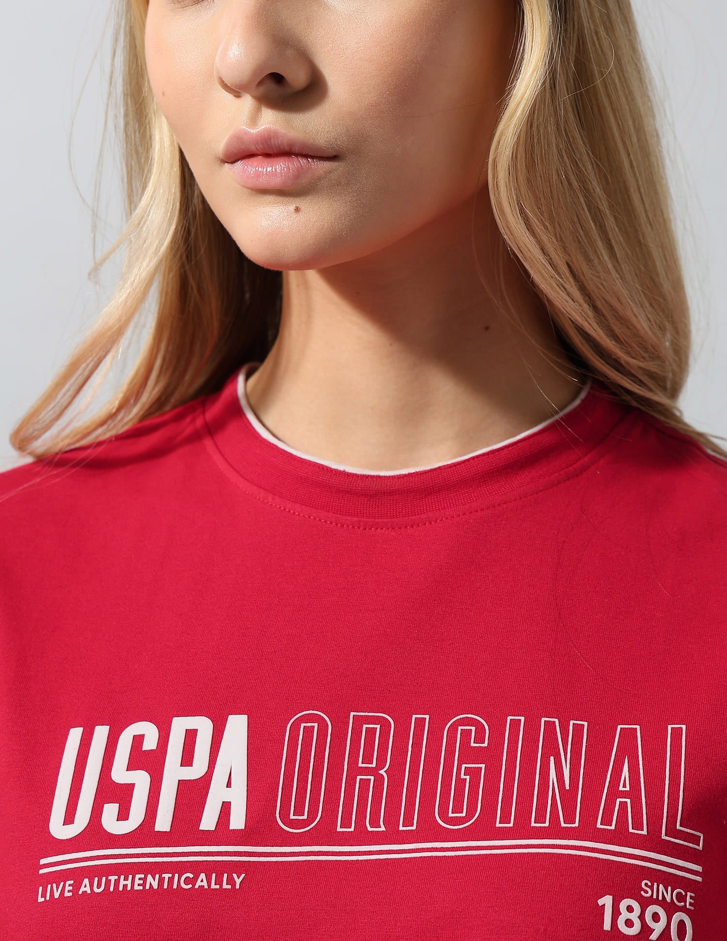 Polo Collar T-Shirt With Wide Leg Pants Red - U.S. Polo Assn. India | Large