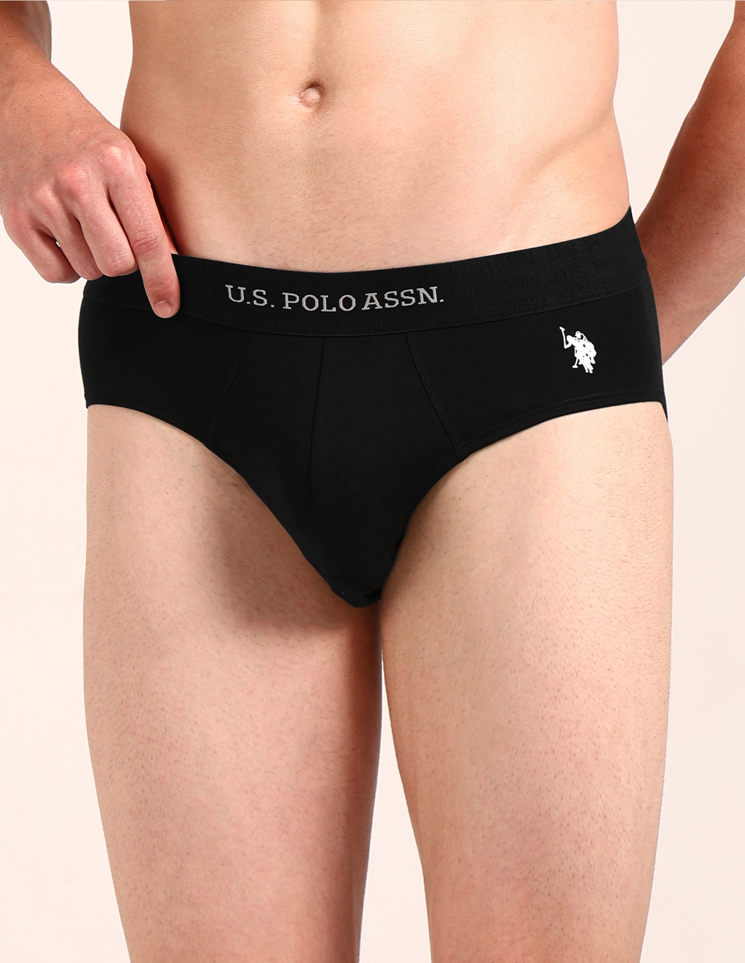 Antibacterial Dual Layered OEB21 Brief - Pack Of 2 Black/Navy - U.S. Polo Assn. India | Large