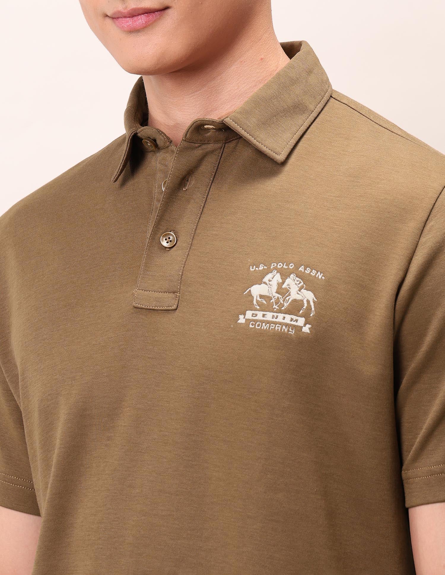 Muscle Fit Outdoor Polo Shirt Brown - U.S. Polo Assn. India | Large