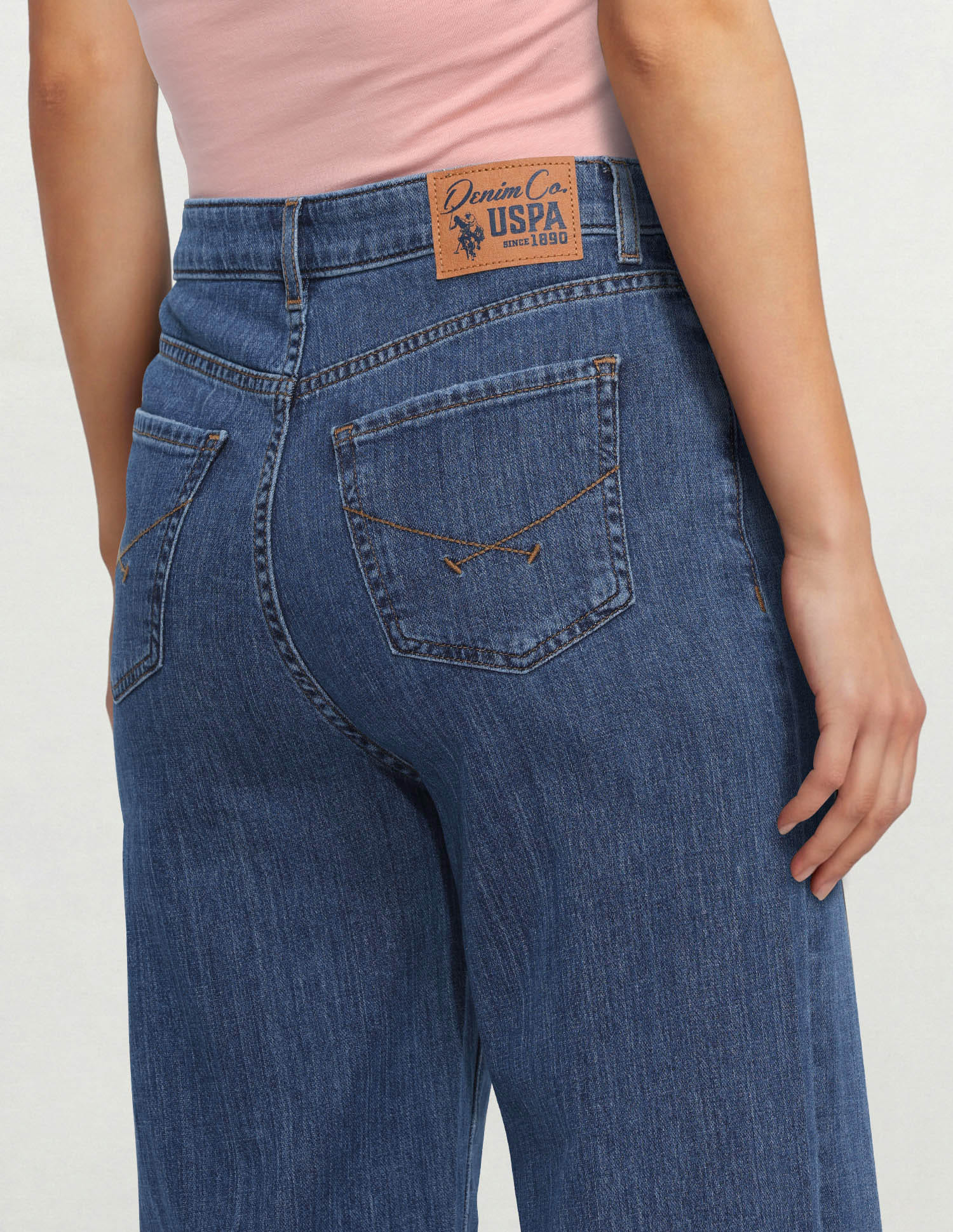 High Rise Straight Fit Jeans Blue - U.S. Polo Assn. India | Large