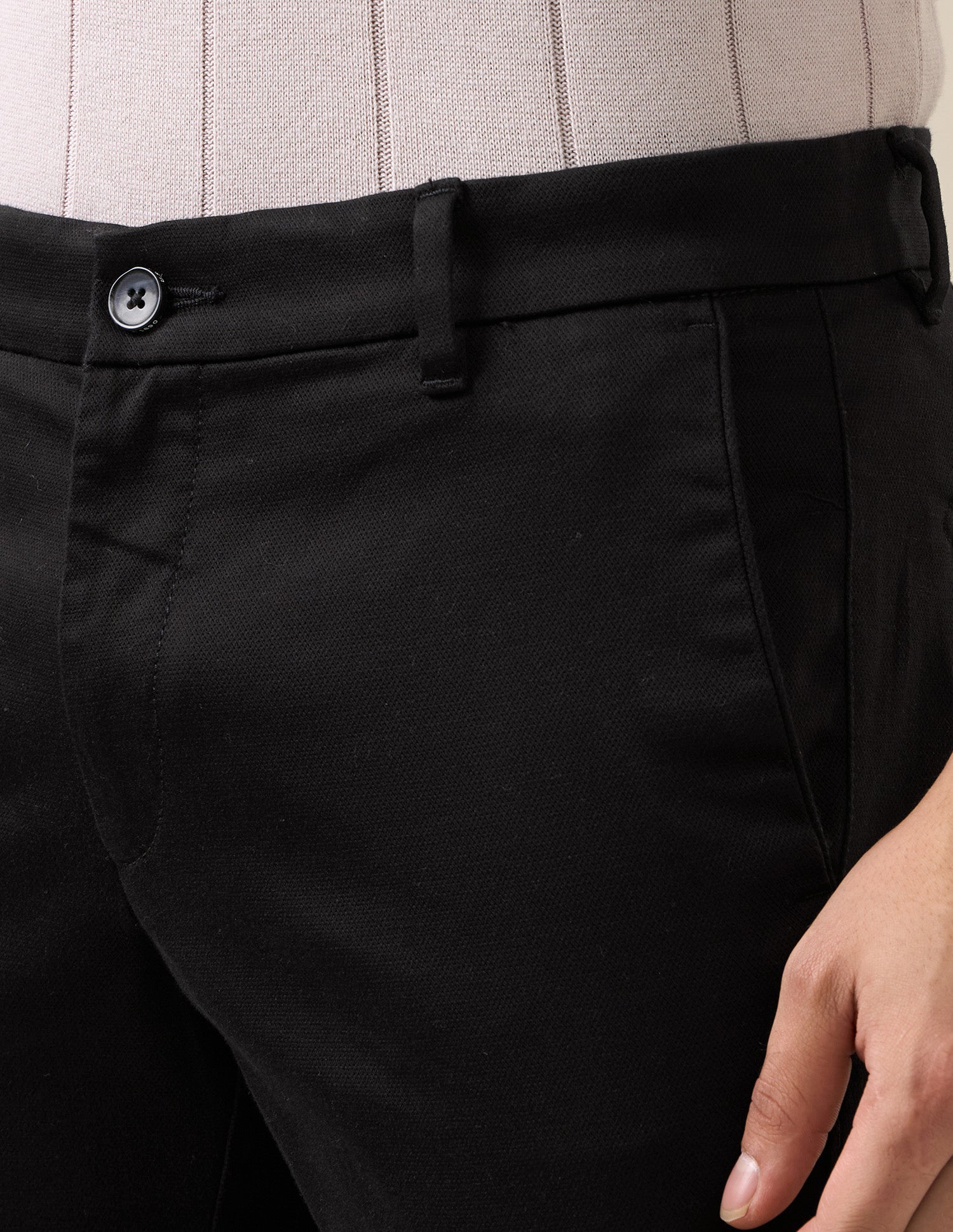 Mid Rise Denver Slim Fit Trousers Black - U.S. Polo Assn. India | Large
