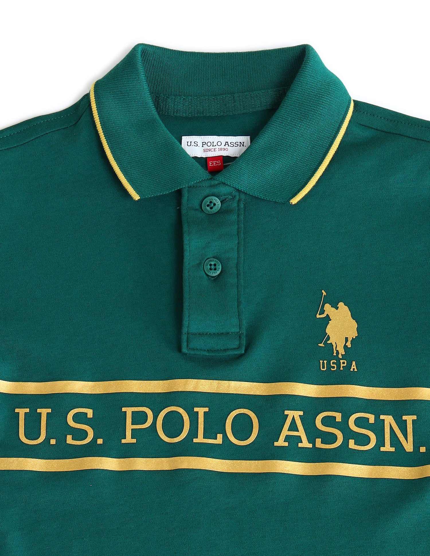 Boys Brand Printed Regular Fit Polo Shirts Botanical Garden - U.S. Polo Assn. India | Large
