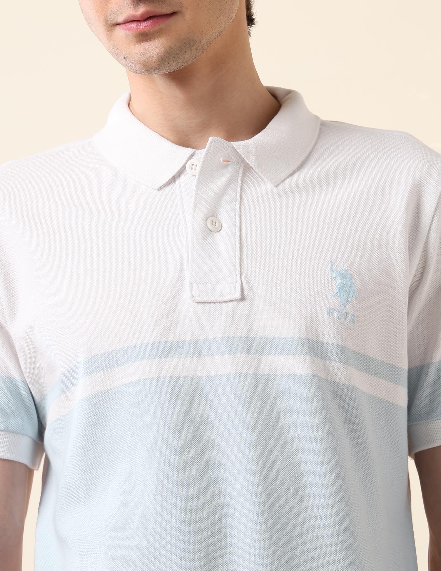 Colourblocked Classic Polo Shirt White - U.S. POLO ASSN. | Large