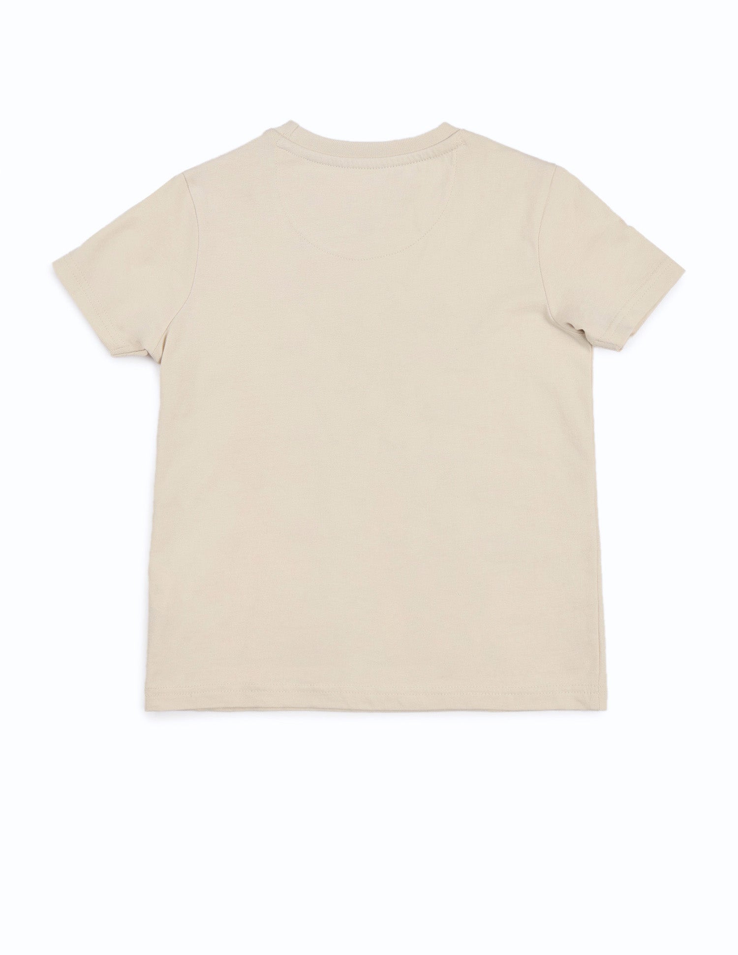 Boys Graphic Printed Regular Fit T-Shirt Beige - U.S. POLO ASSN. | Large