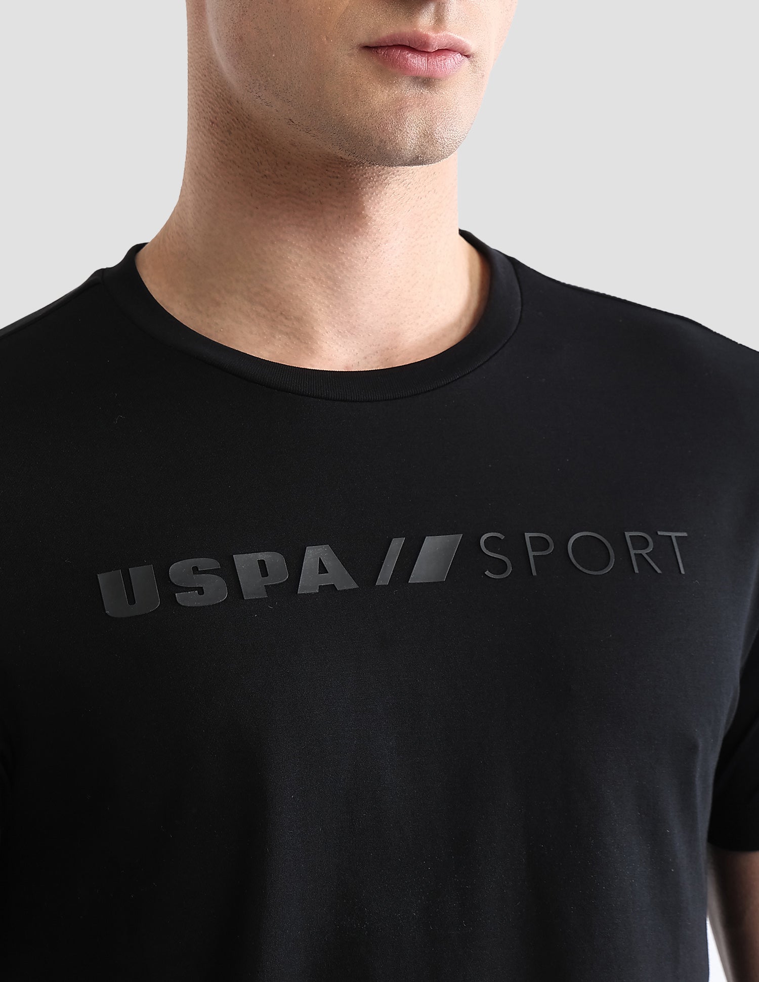 Brand Embossed Regular Fit Active T-Shirt Black - U.S. POLO ASSN. | Large