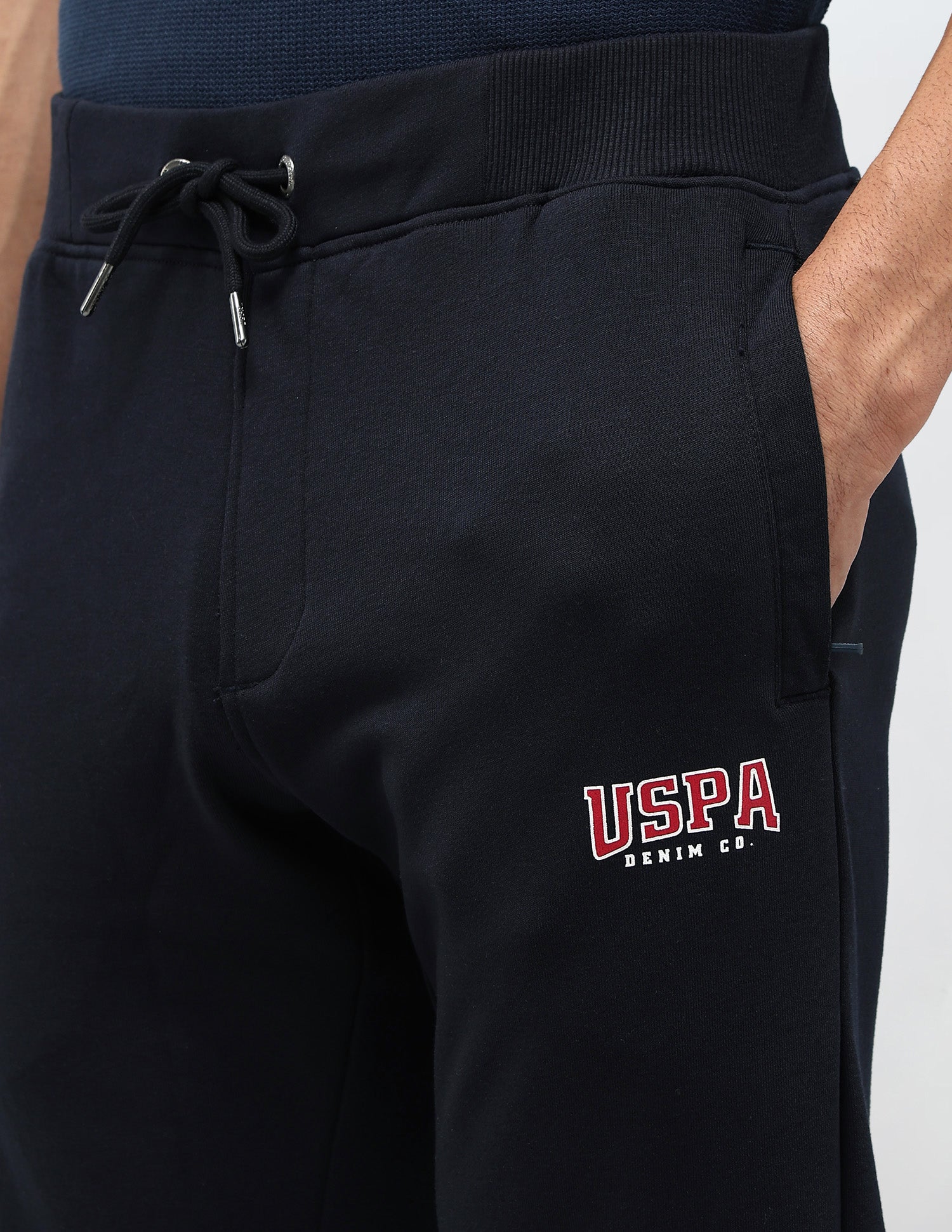 Solid Mid Rise Track Pants Navy - U.S. POLO ASSN. | Large