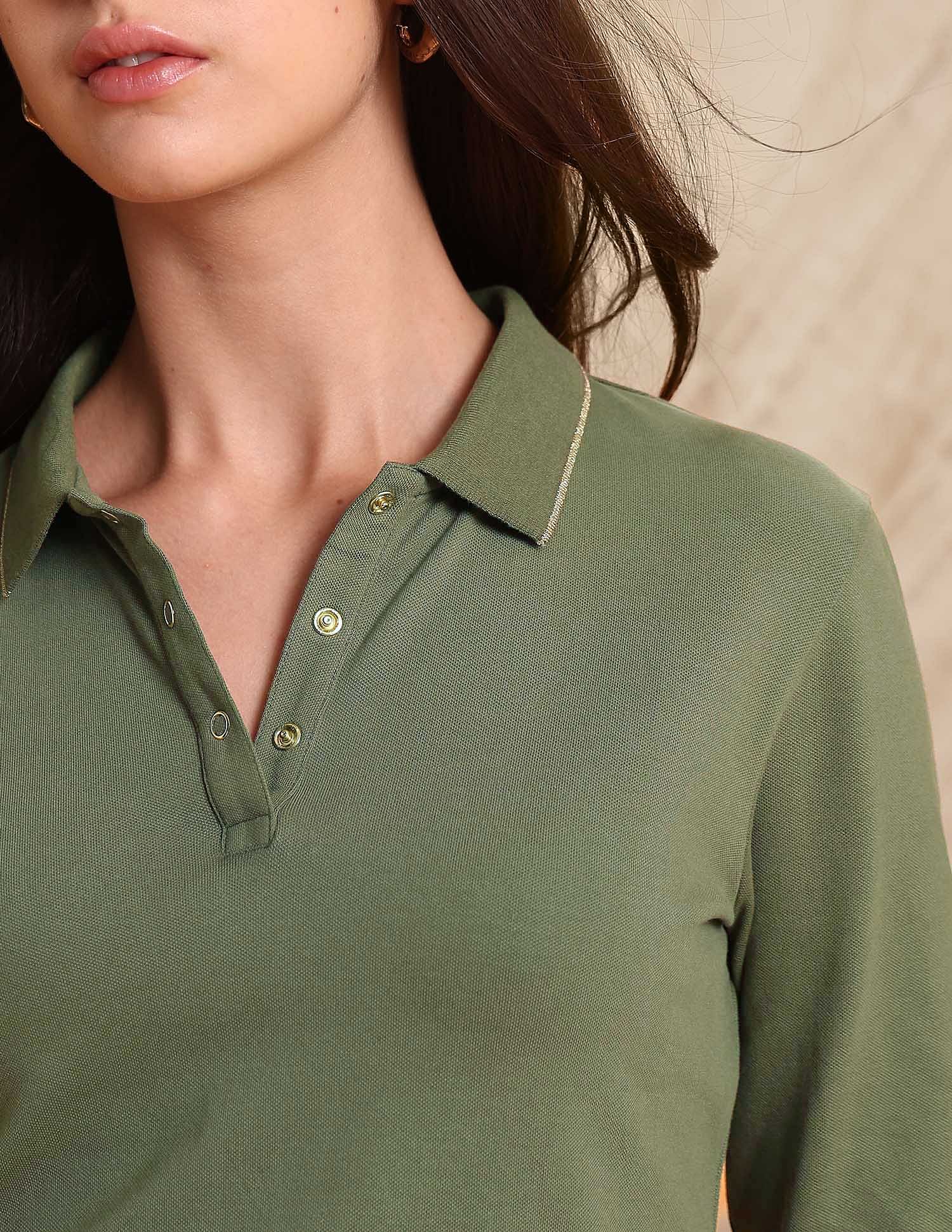 Regular Fit Solid Polo Shirt Light Olive - U.S. POLO ASSN. | Large