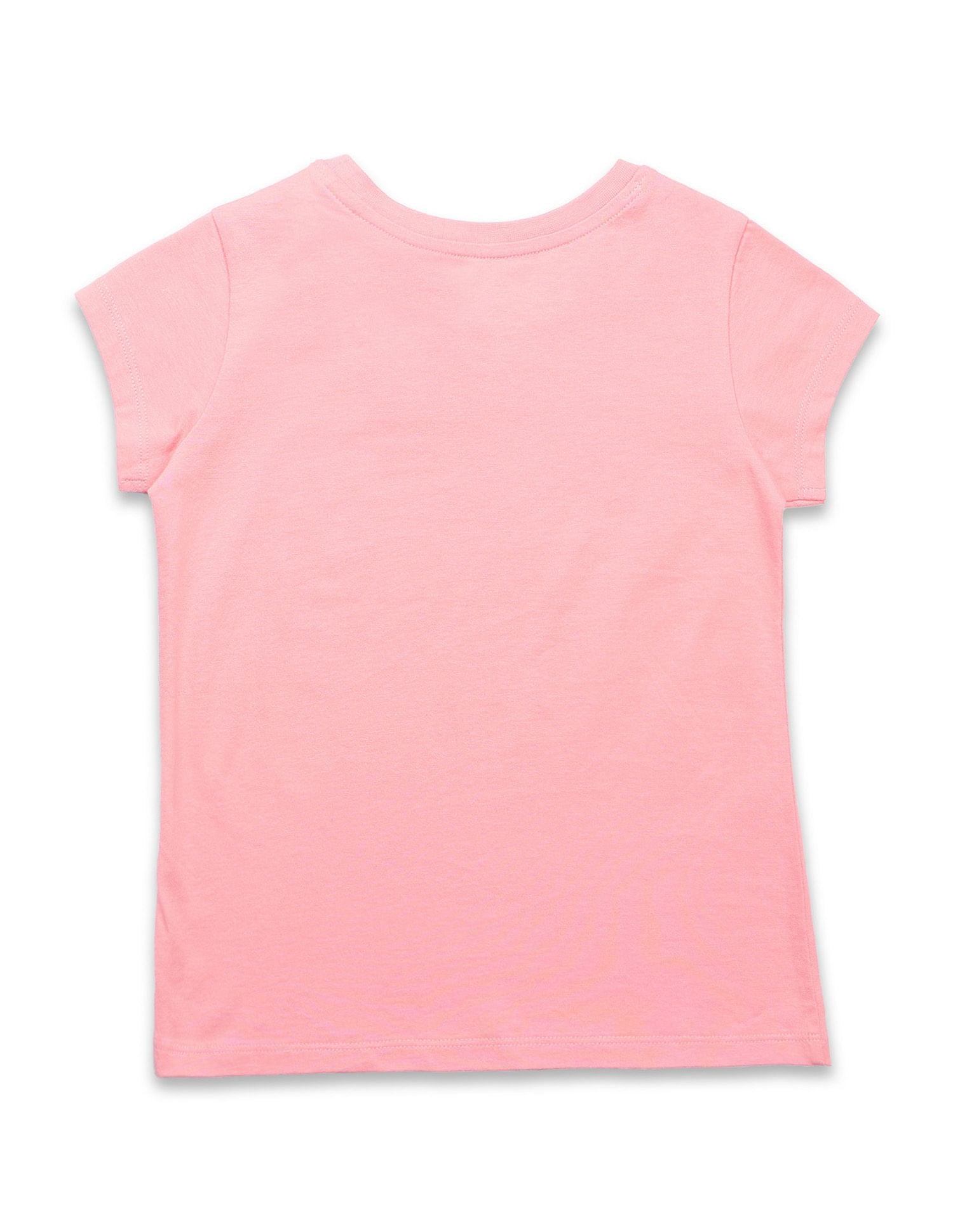 Girls Foil Print Regular Fit T-Shirt Pink - U.S. POLO ASSN. | Large