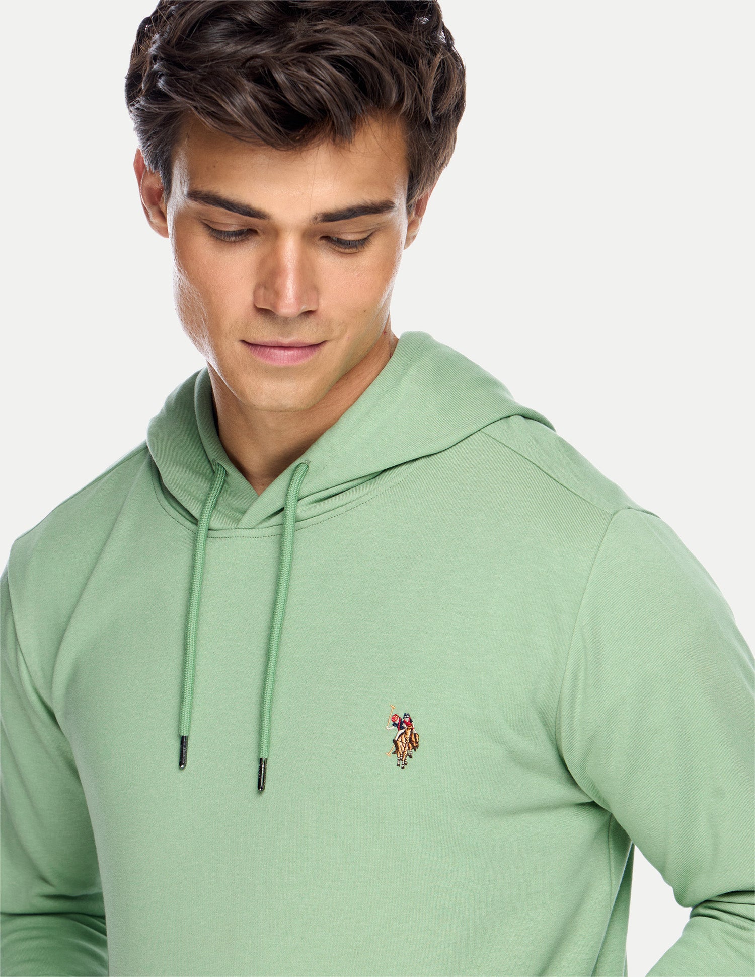 Solid Regular Fit Sweatshirt Light Green - U.S. Polo Assn. India | Large