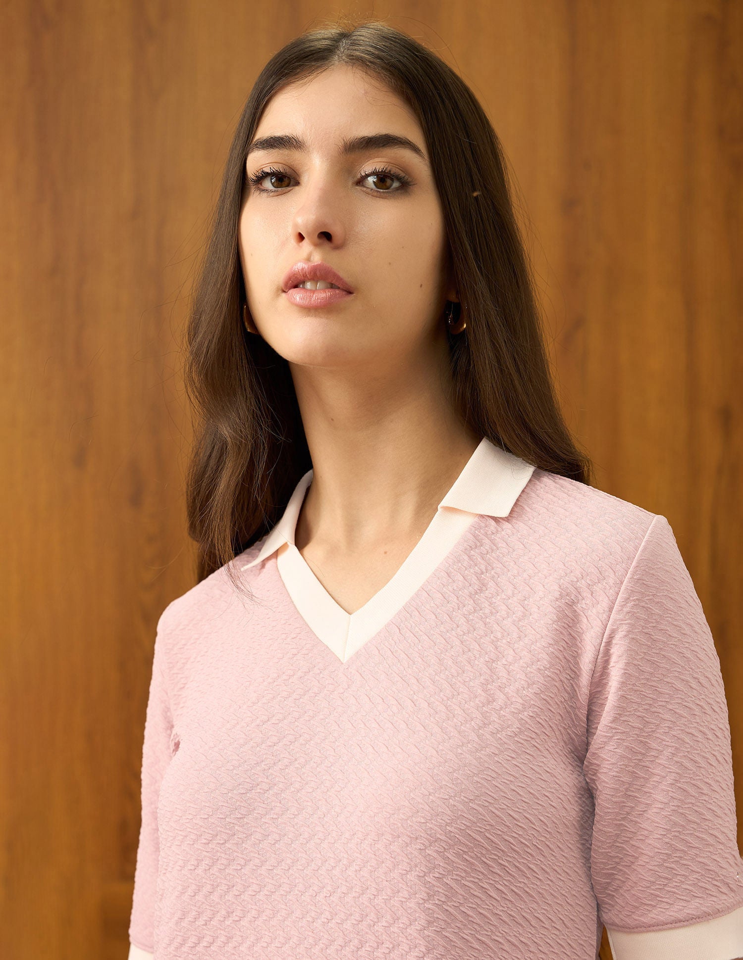 Textured Midi Shift Dress Pink - U.S. POLO ASSN. | Large