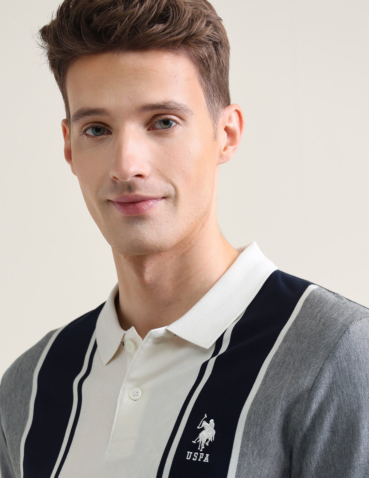 Colourblocked Slim Fit Polo Shirt Navy - U.S. Polo Assn. India | Large