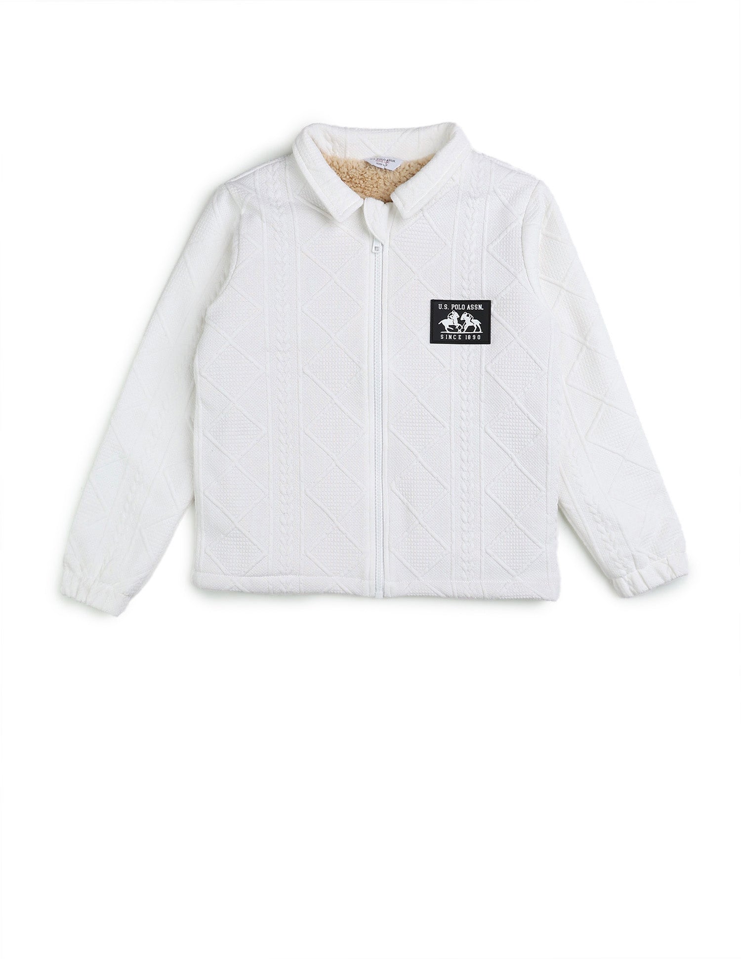 Boys Brand Embroidered Regular Fit Sweatshirt White - U.S. POLO ASSN. | Large