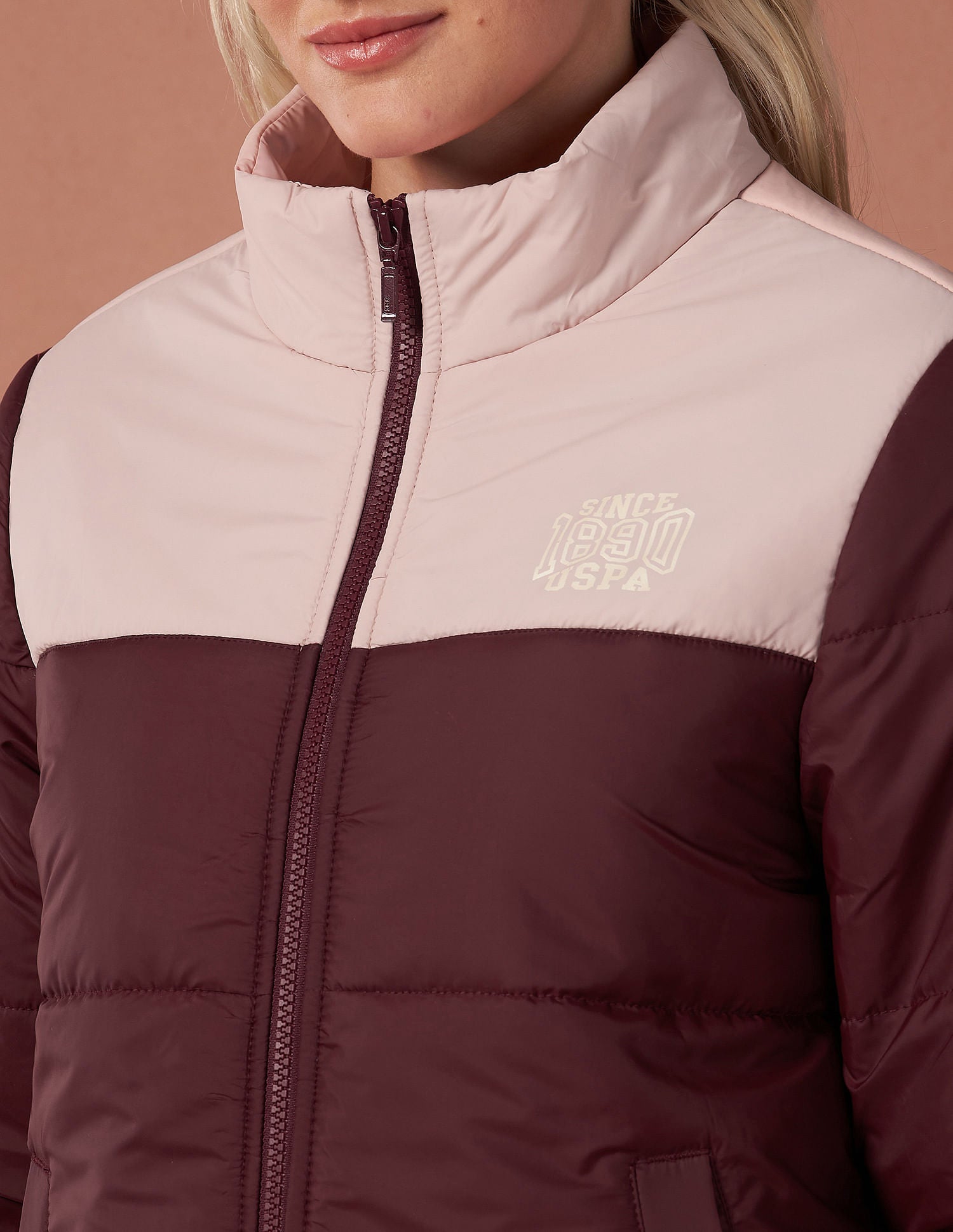 Color Blocked Puffer Jacket Multi - U.S. POLO ASSN. | Large