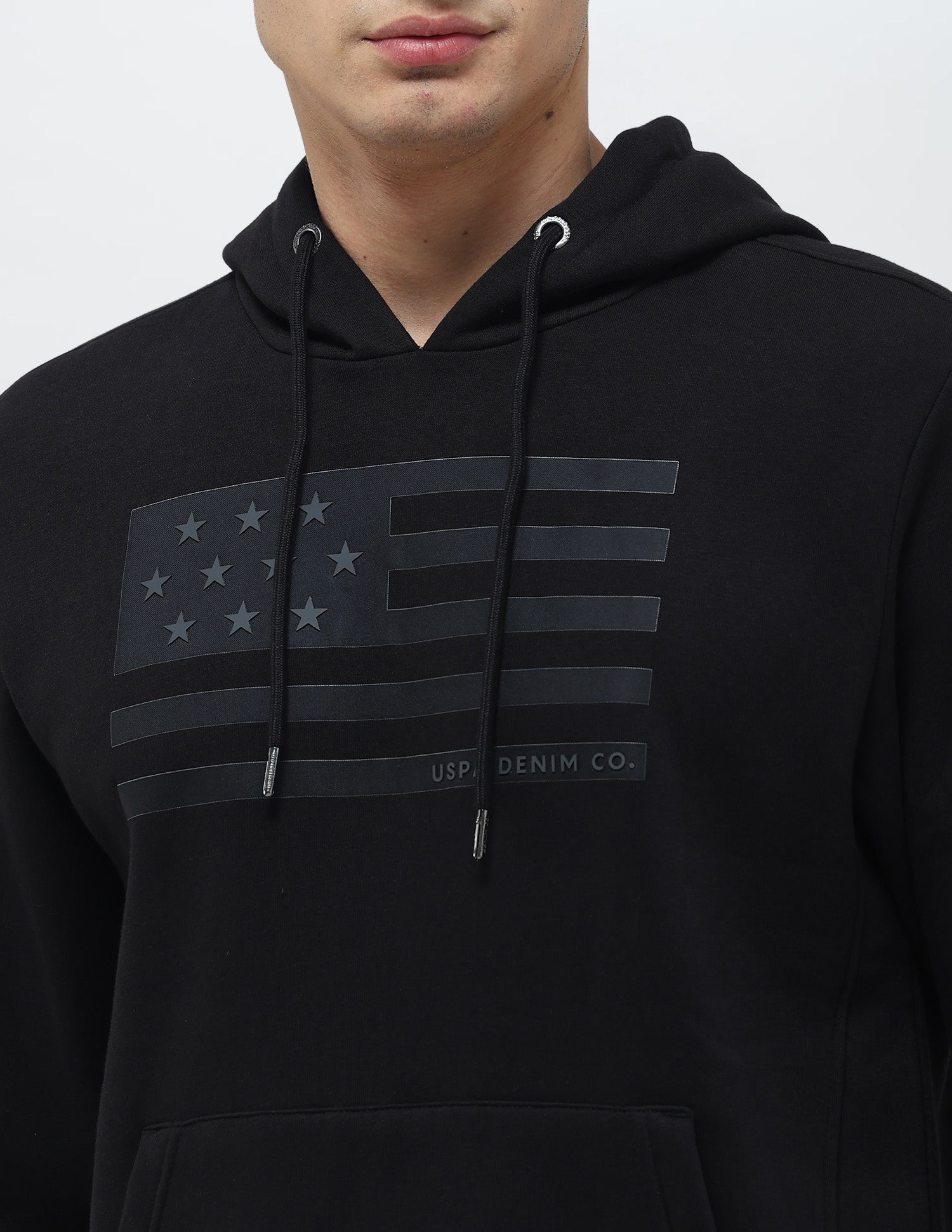 Graphic Printed Regular Fit Sweatshirt Black - U.S. POLO ASSN. | Large