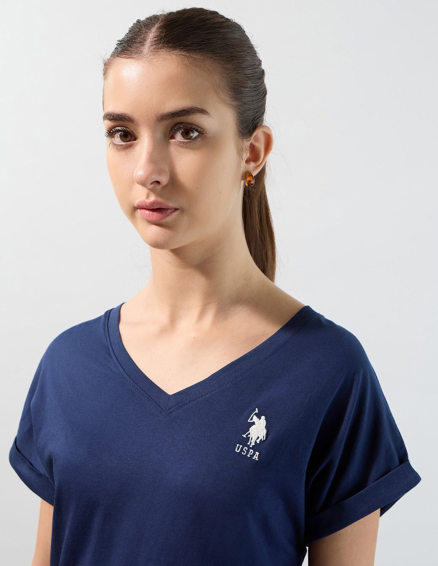 Solid Regular Fit T-Shirt Navy - U.S. POLO ASSN. | Large