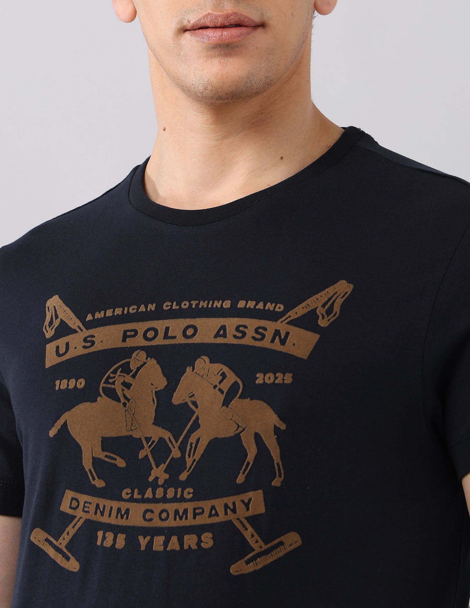 Brand Printed Americana T-Shirt Navy - U.S. Polo Assn. India | Large