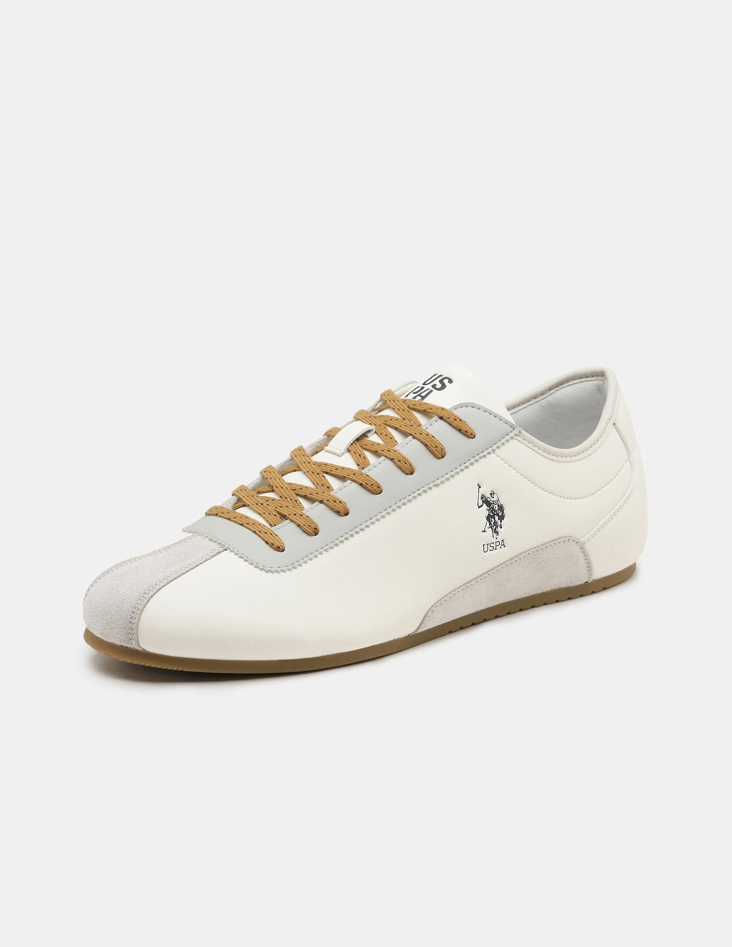 Colour Blocked Lace Ups Rush Sneakers Off White - U.S. Polo Assn. India | Large