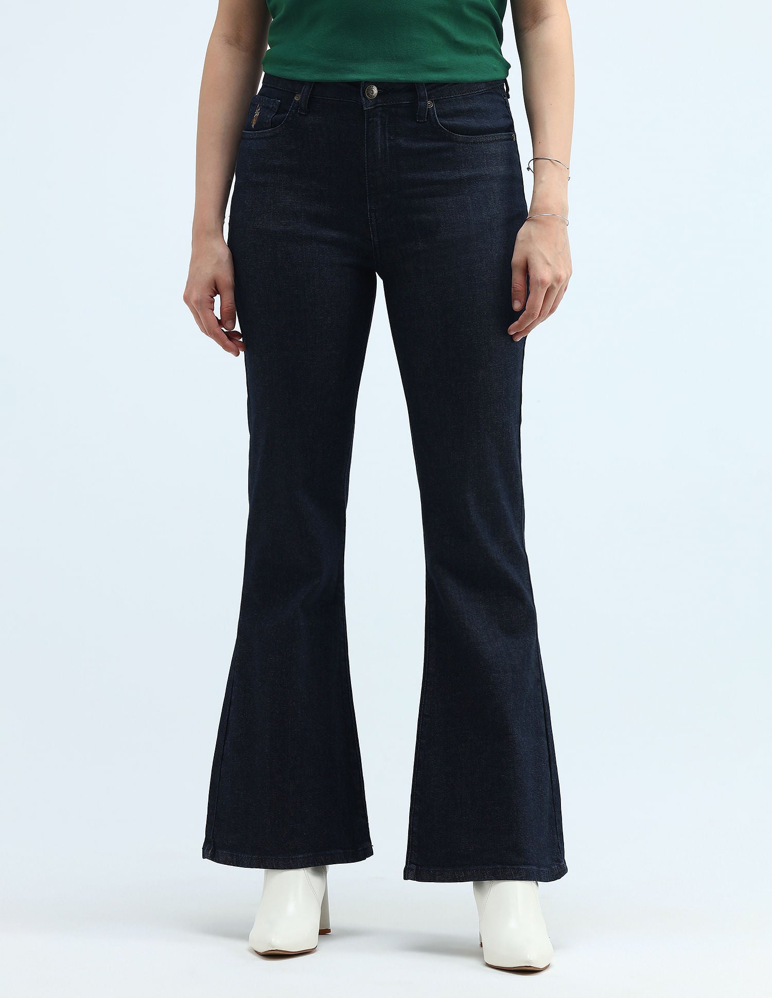 High Rise Extreme Flare Fit Jeans Blue - U.S. Polo Assn. India | Large