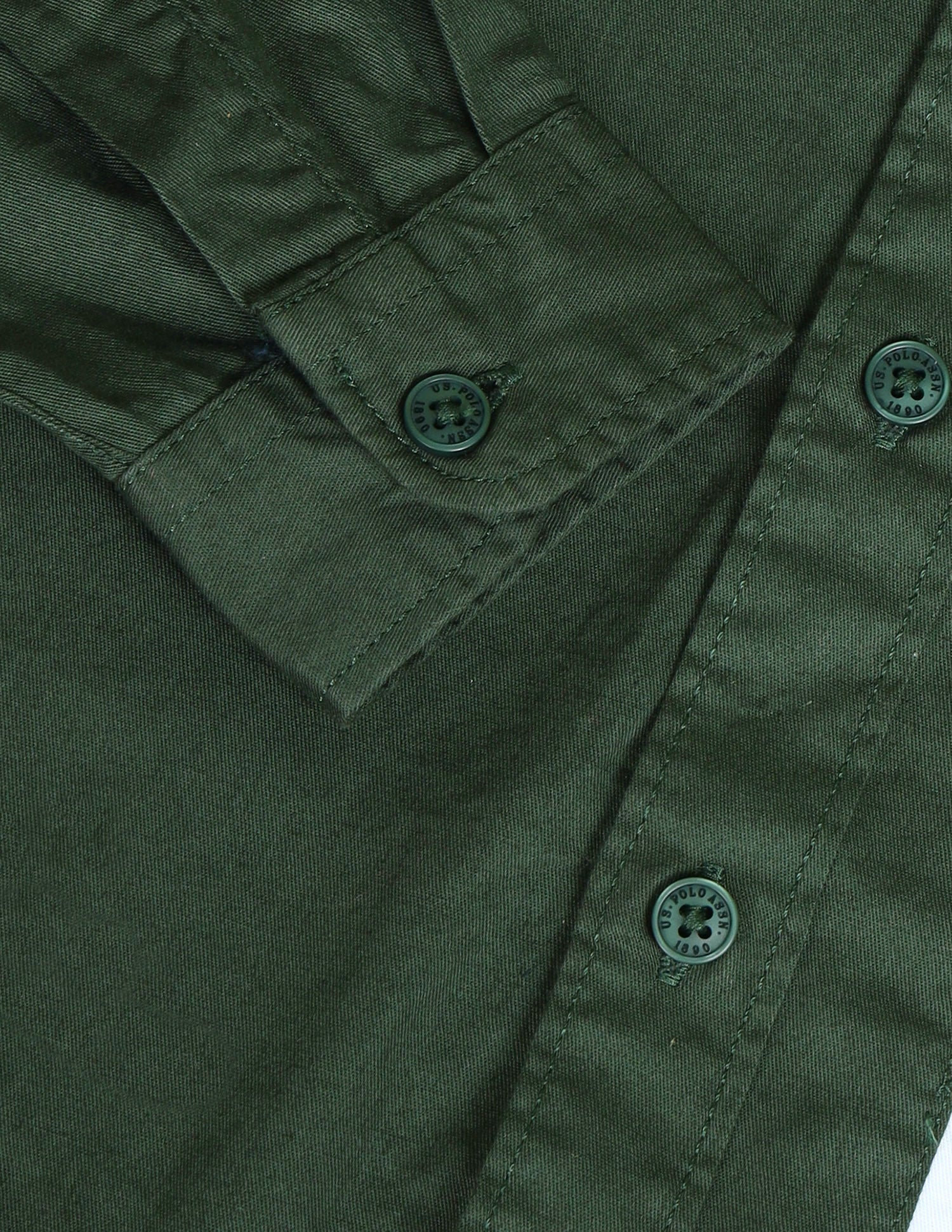 Boys Colour Blocked Regular Fit Shirt Dark Green - U.S. Polo Assn. India | Large