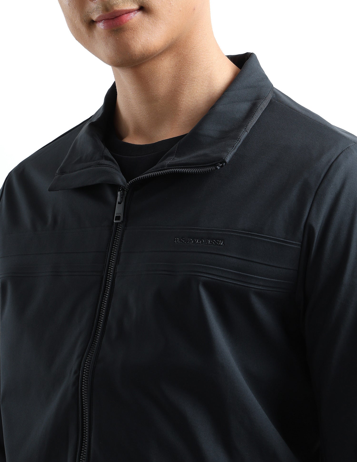Solid Regular Fit Jacket Navy - U.S. POLO ASSN. | Large