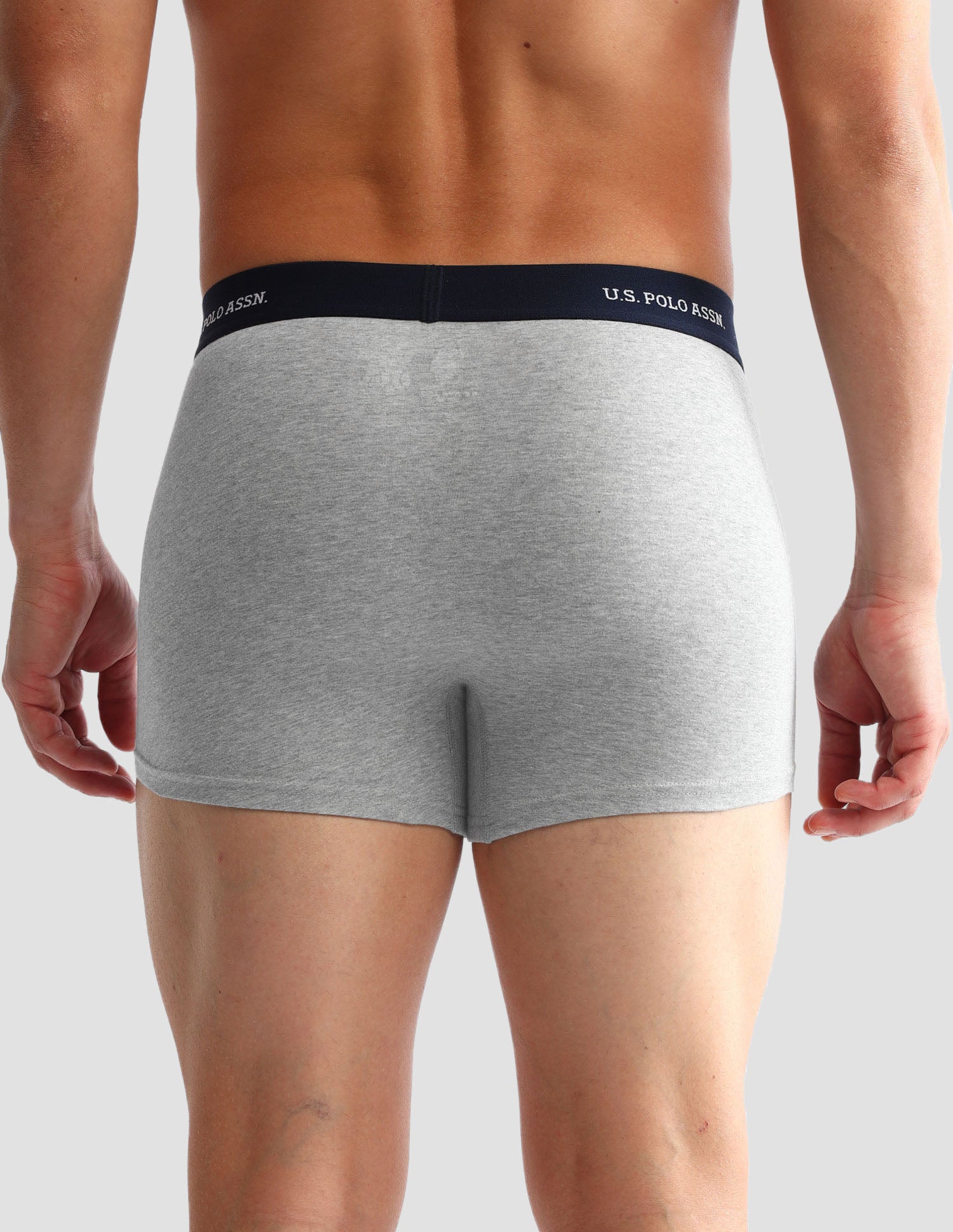 Anti Microbial Solid OET13 Trunks - Pack Of 3 Black, Navy and Grey Melange - U.S. POLO ASSN. | Large