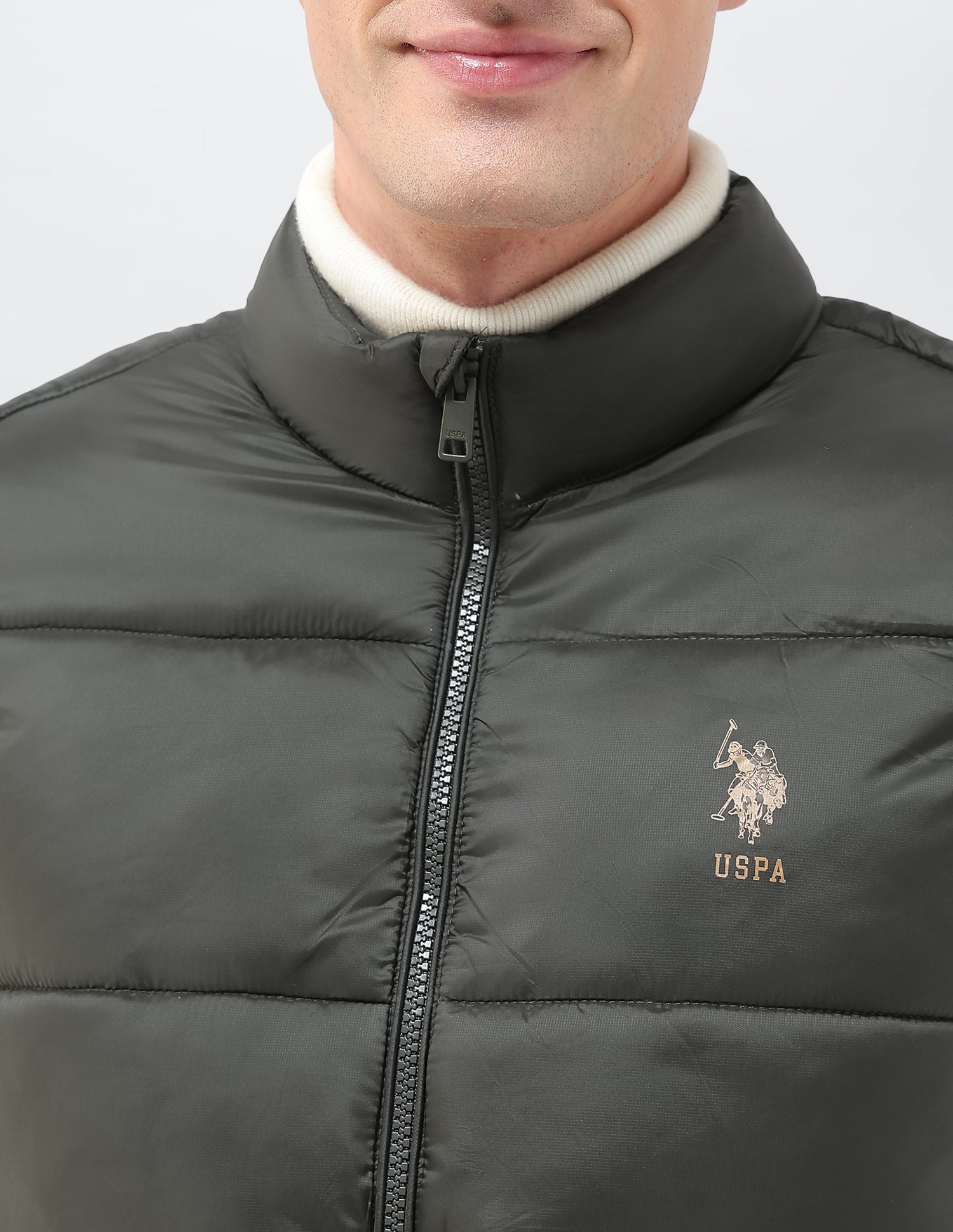 Regular Fit Packable Puffer Jacket Dark Olive - U.S. Polo Assn. India | Large