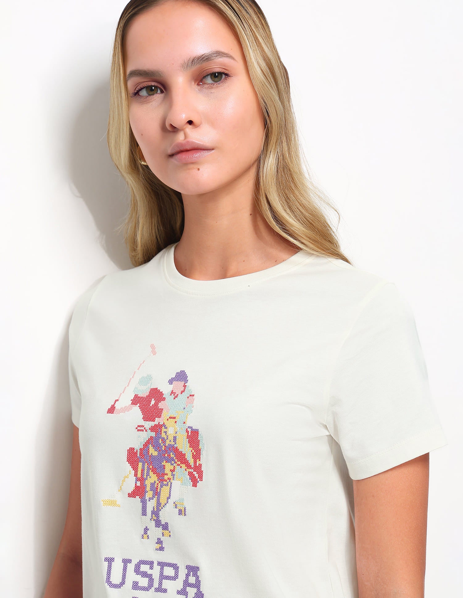 Regular Fit Brand Printed T-Shirt White - U.S. Polo Assn. India | Large
