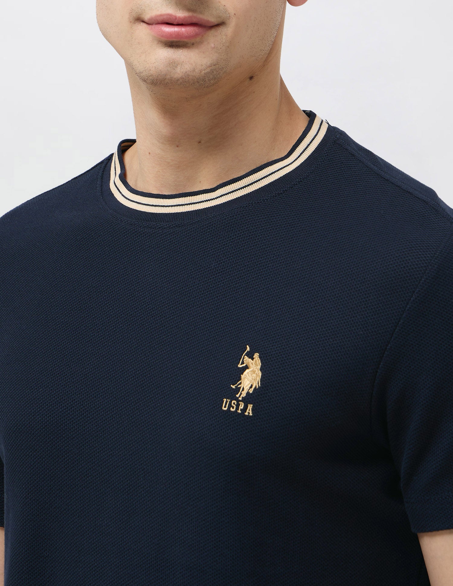 Solid Regular Fit T-Shirt Navy - U.S. POLO ASSN. | Large