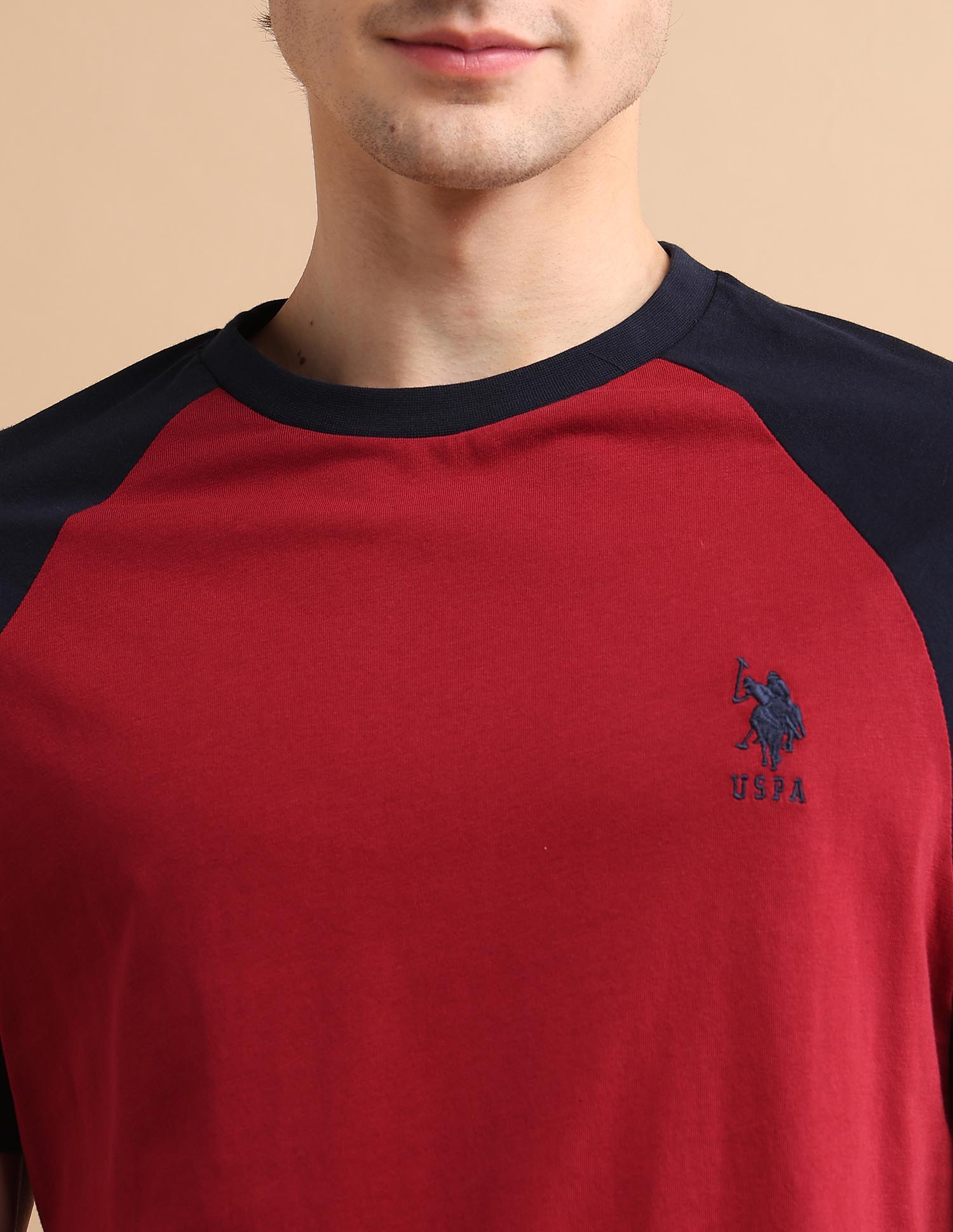 Varsity Colour Block T-Shirt Red - U.S. POLO ASSN. | Large