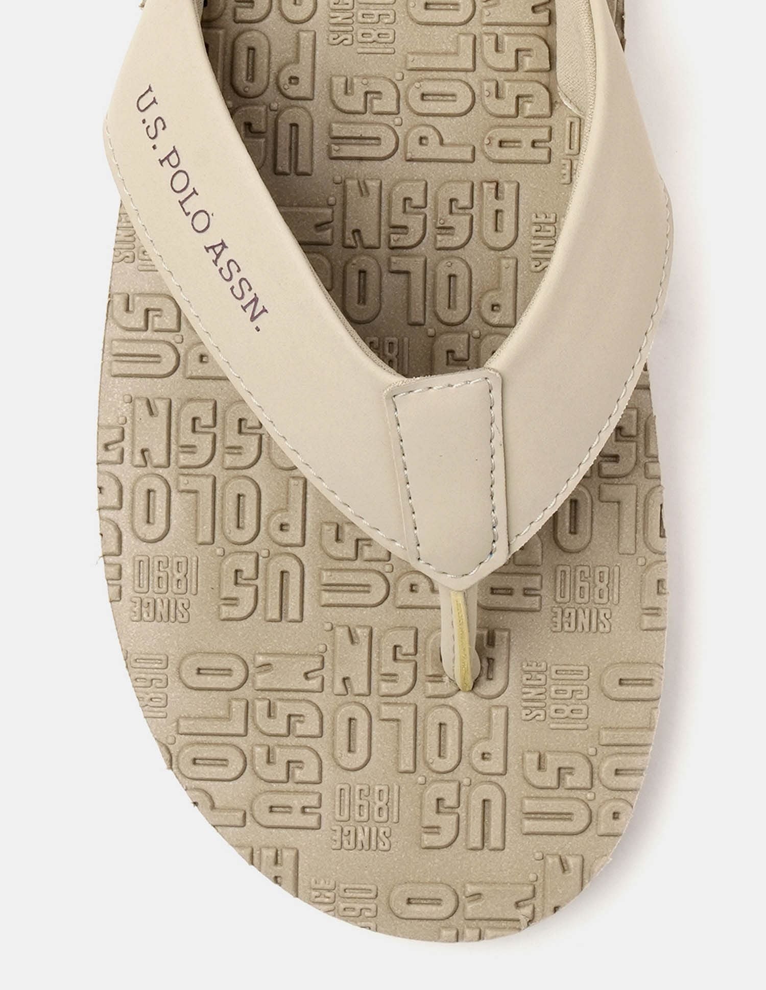 Men Rodri Brand Printed Flip Flops Beige - U.S. POLO ASSN. | Large