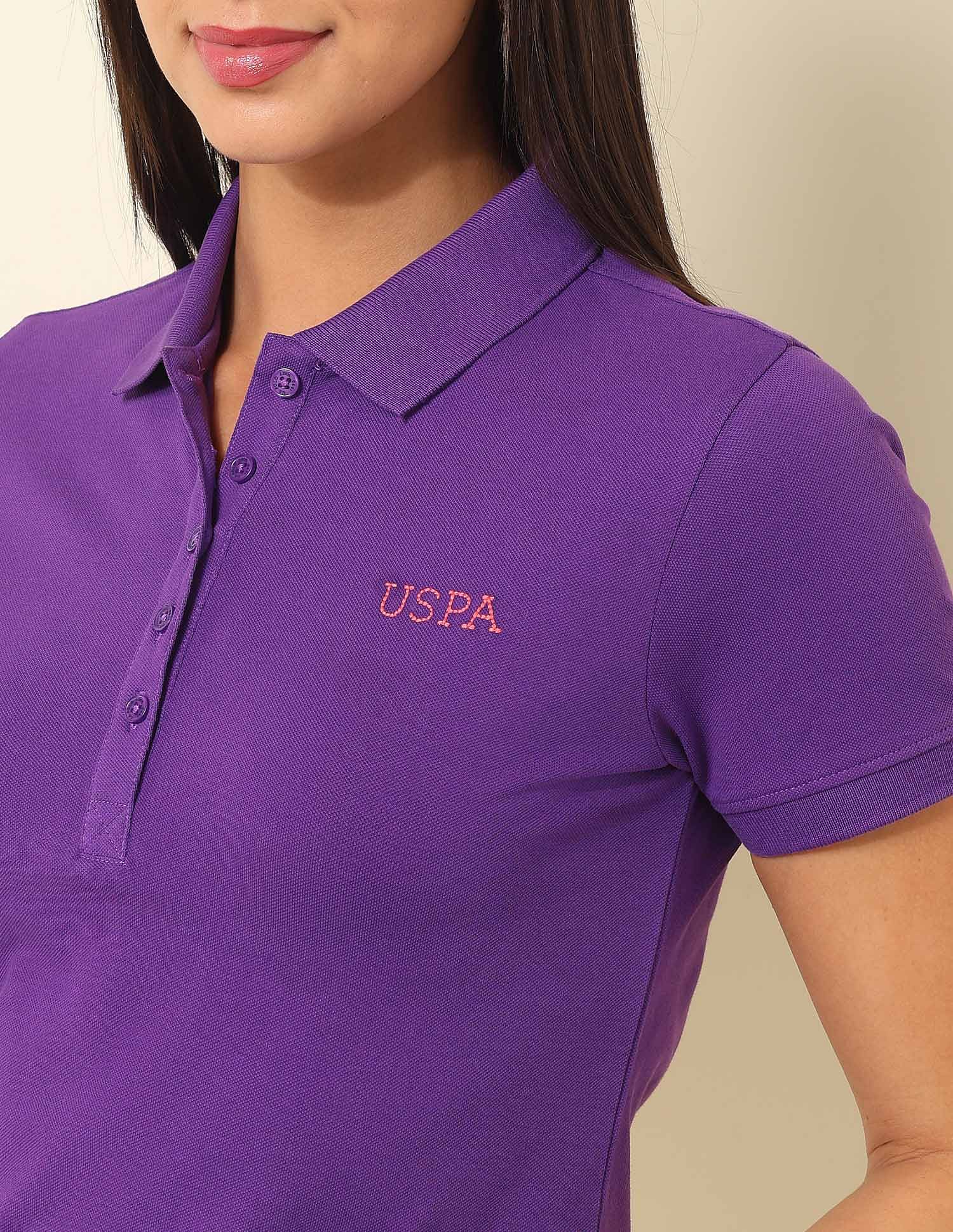Regular Fit Brand Printed Polo Shirt Purple - U.S. POLO ASSN. | Large