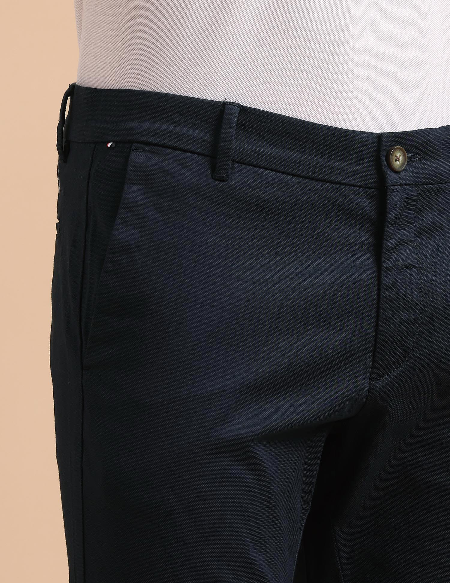 Satin Super Slim Fit Trousers Dark Navy - U.S. POLO ASSN. | Large