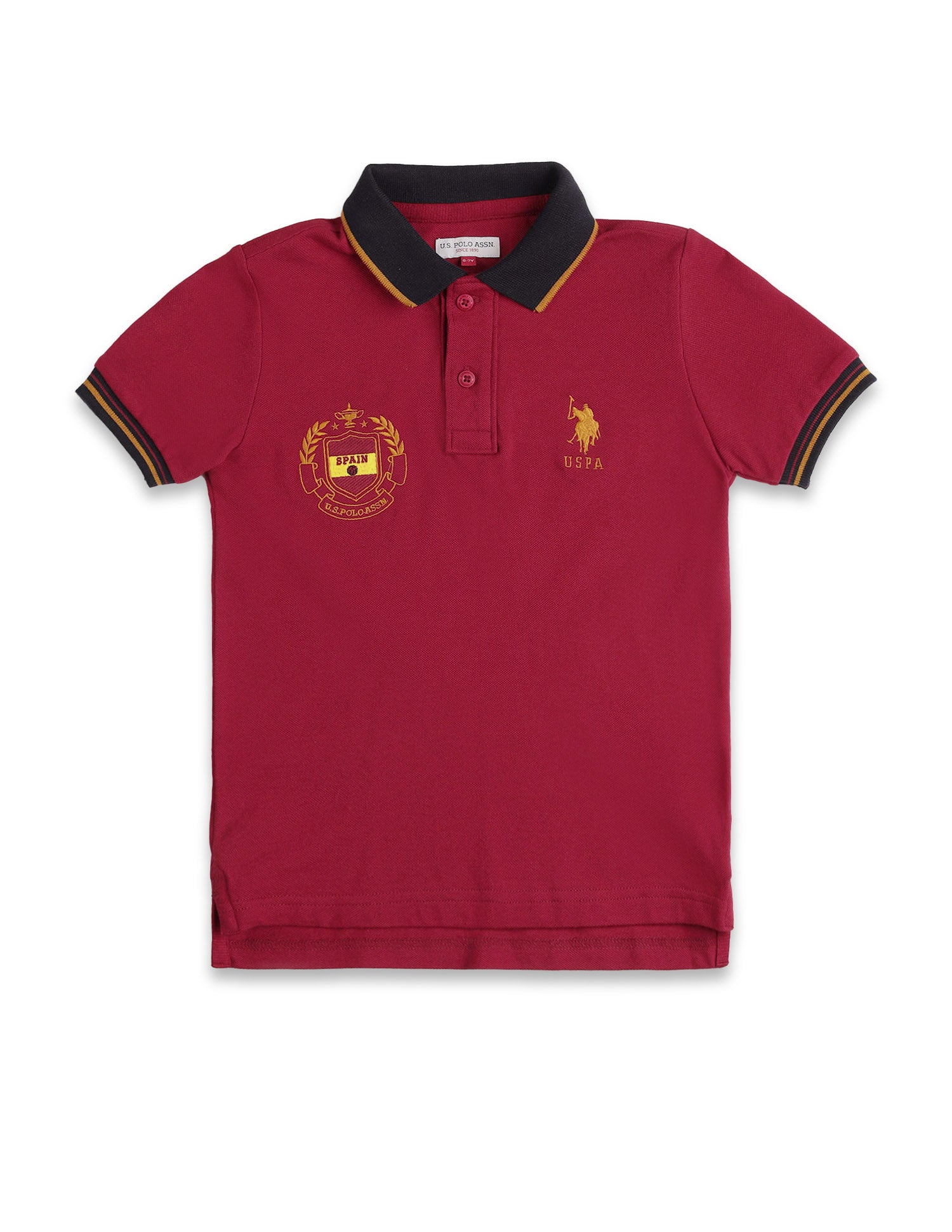 Boys Appliqued Regular Fit Polo Shirt Red - U.S. POLO ASSN. | Large
