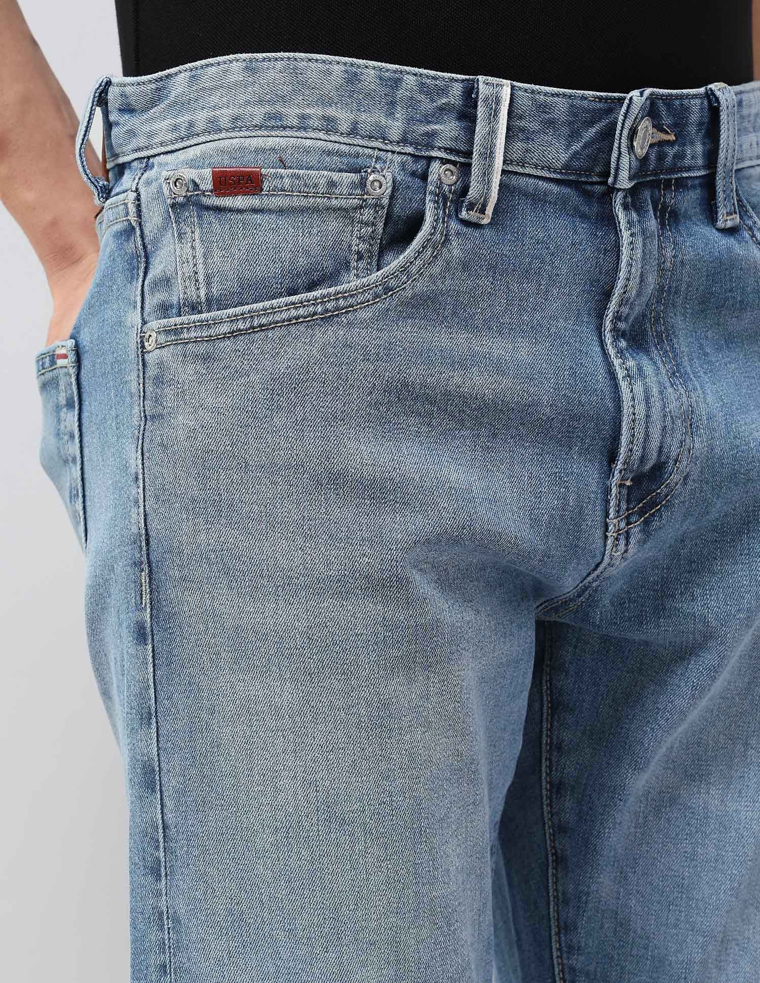 Harold Slim Straight Fit Blue Jeans Blue - U.S. POLO ASSN. | Large