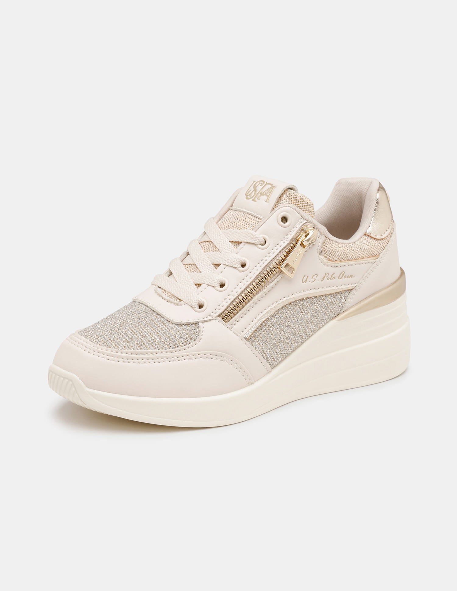 Liora Light Weight Wedge Shoes Gold - U.S. Polo Assn. India | Large