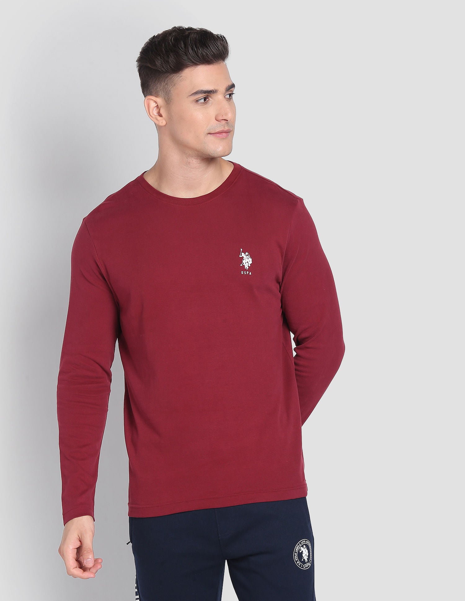 Long Sleeve LE006 Lounge T-Shirt - Pack Of 1 Maroon - U.S. POLO ASSN. | Large