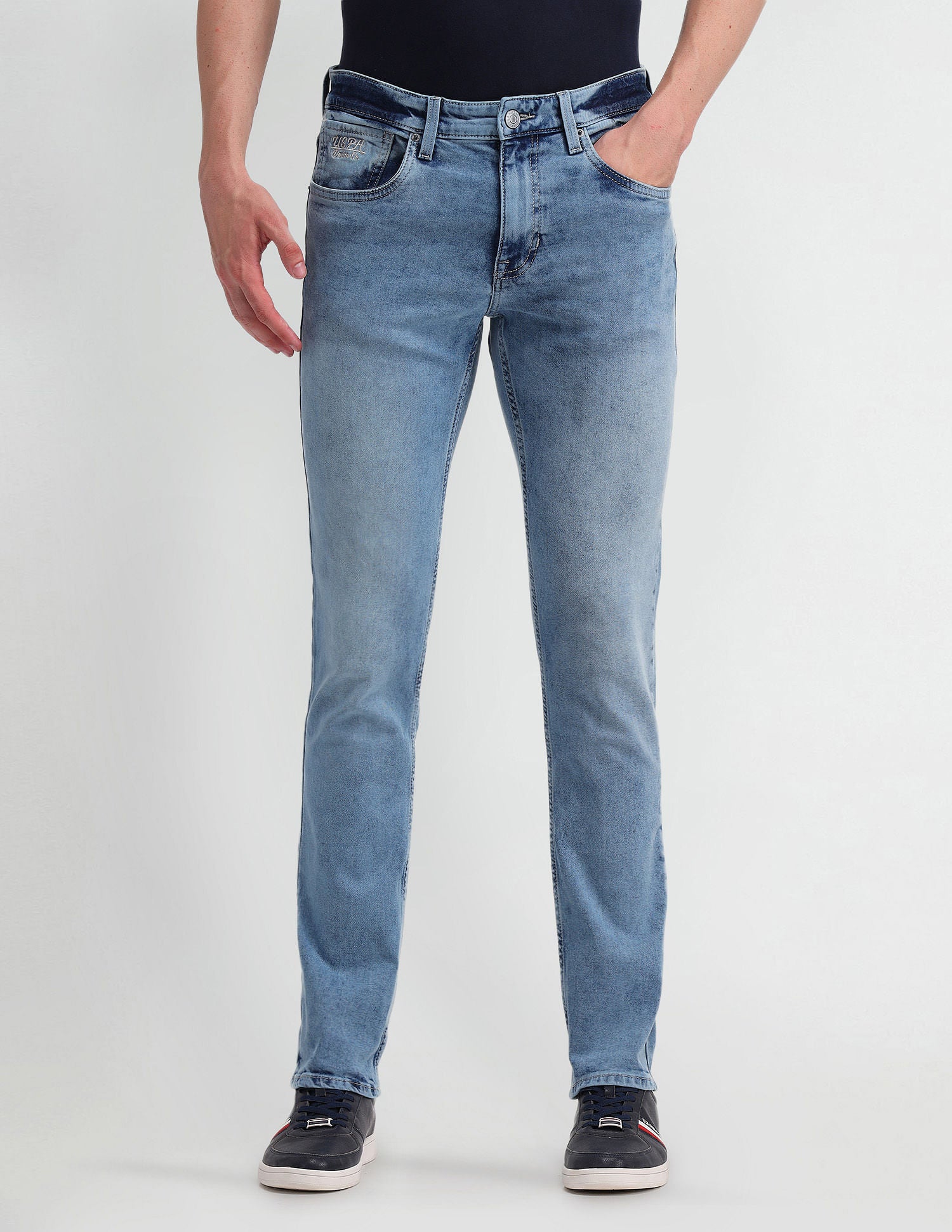 Brandon Slim Tapered Blue Jeans Blue - U.S. Polo Assn. India | Large