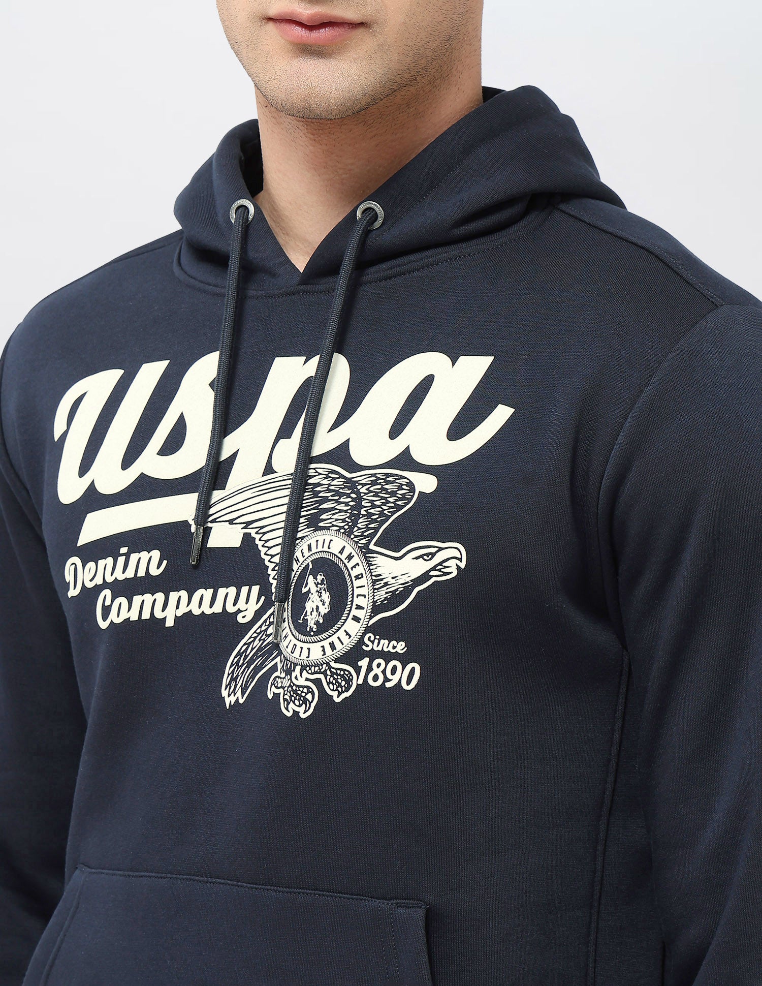 Brand Printed Regular Fit Sweatshirt Navy - U.S. POLO ASSN. | Large
